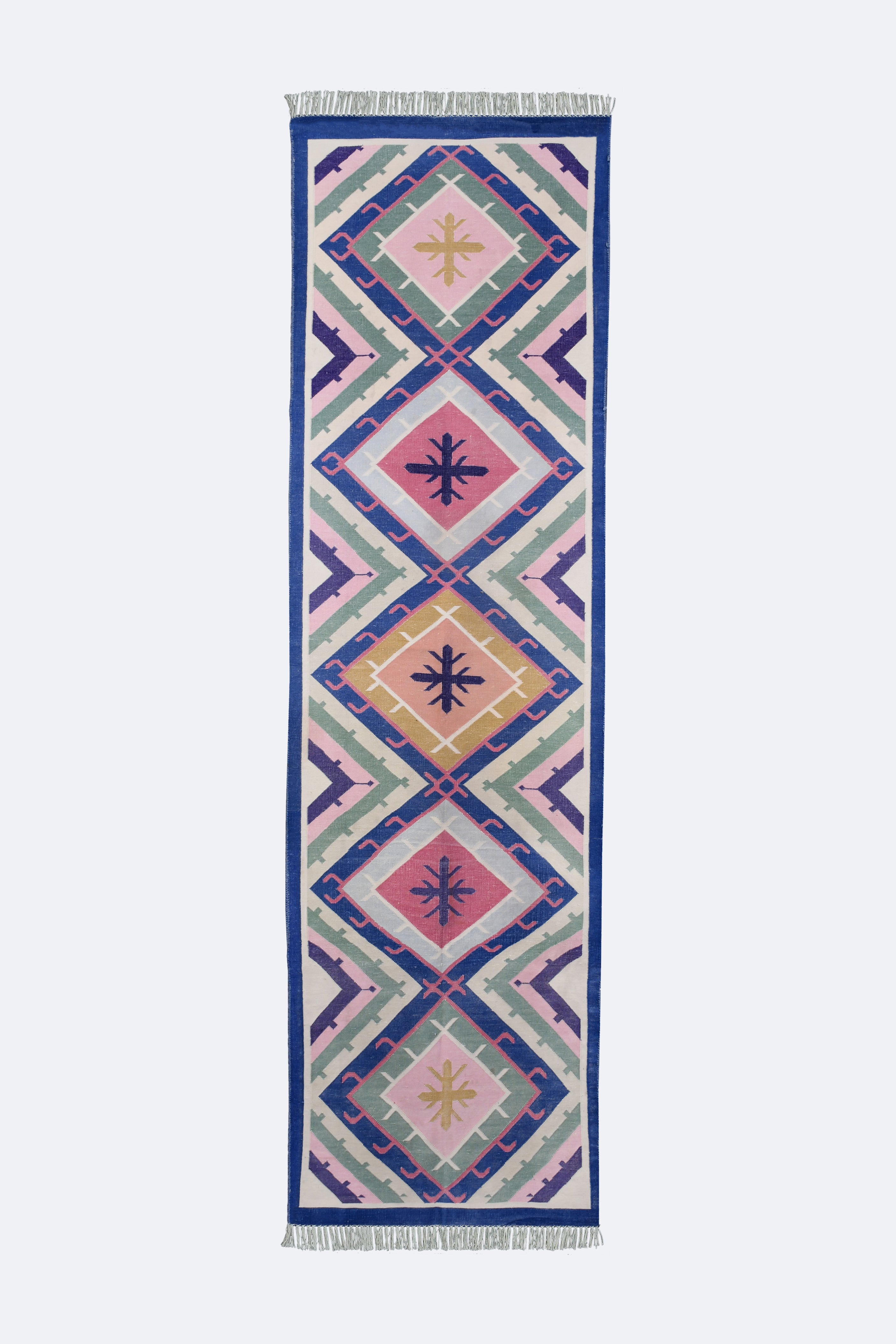 Bohemian Diamond Cotton Runner