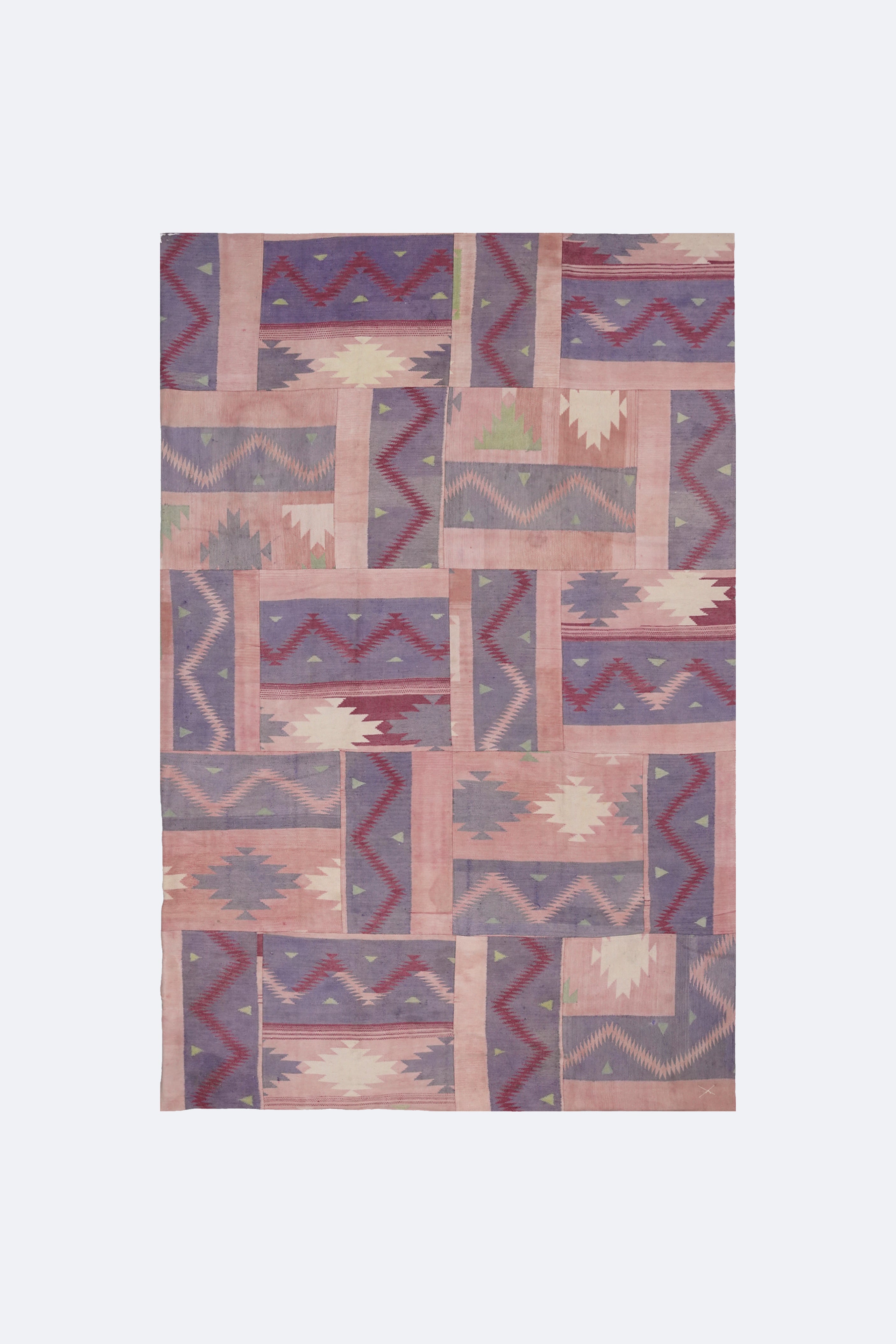 Abstract Stripe Patchwork Stripe Rug