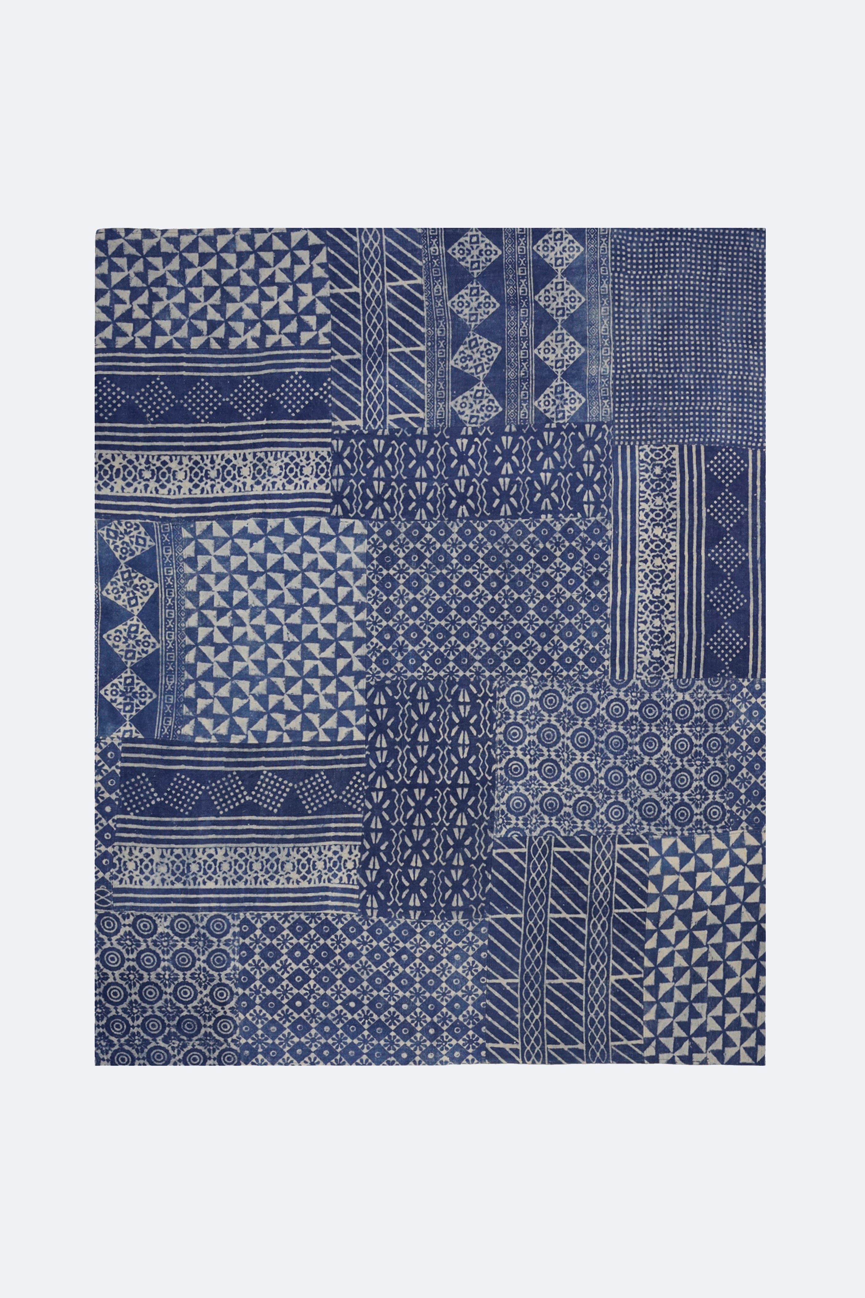 Contemporary Mosaic Weave Patchwork Rug