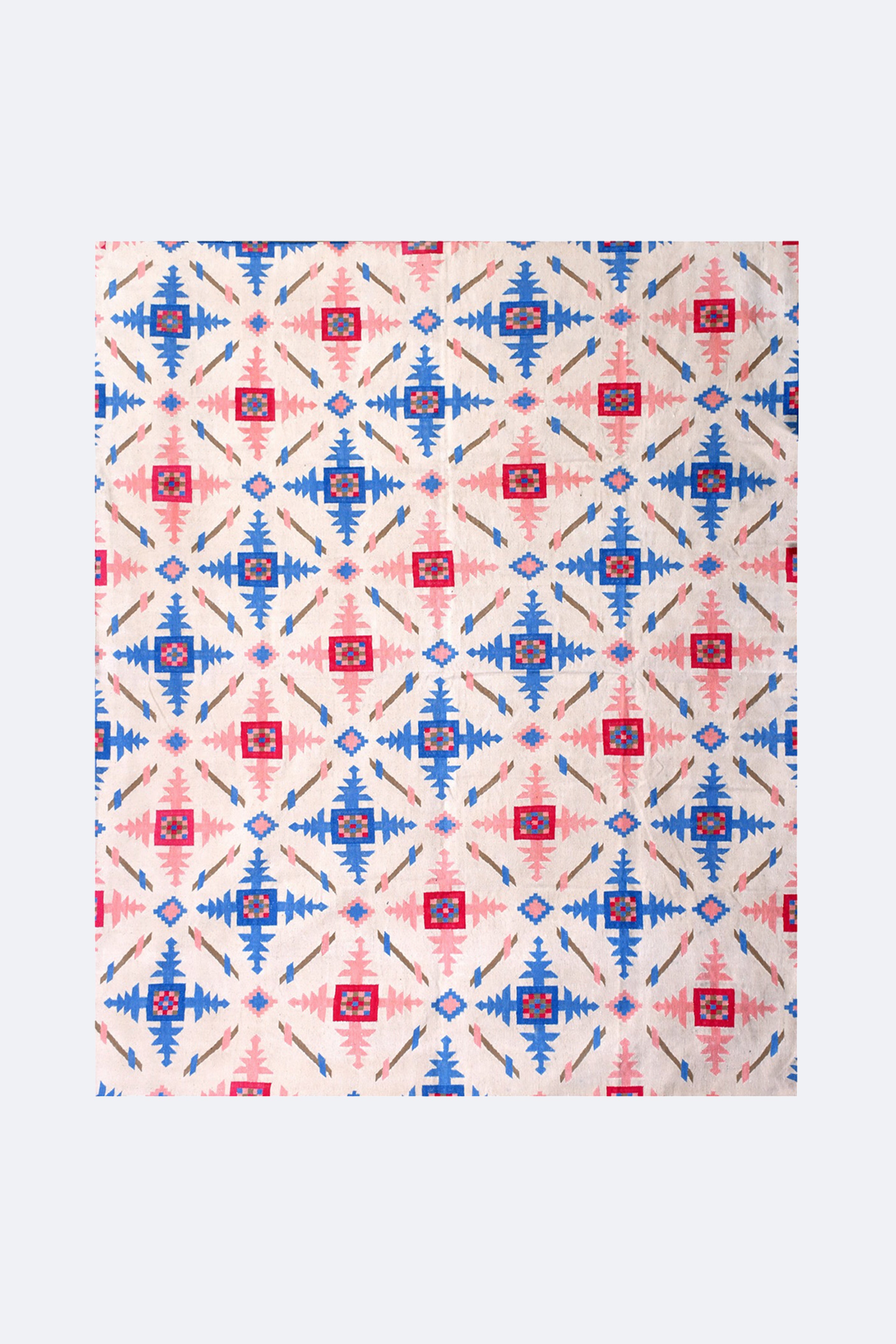 Geometric Tribal Pattern Reversible Handwoven Cotton Rug