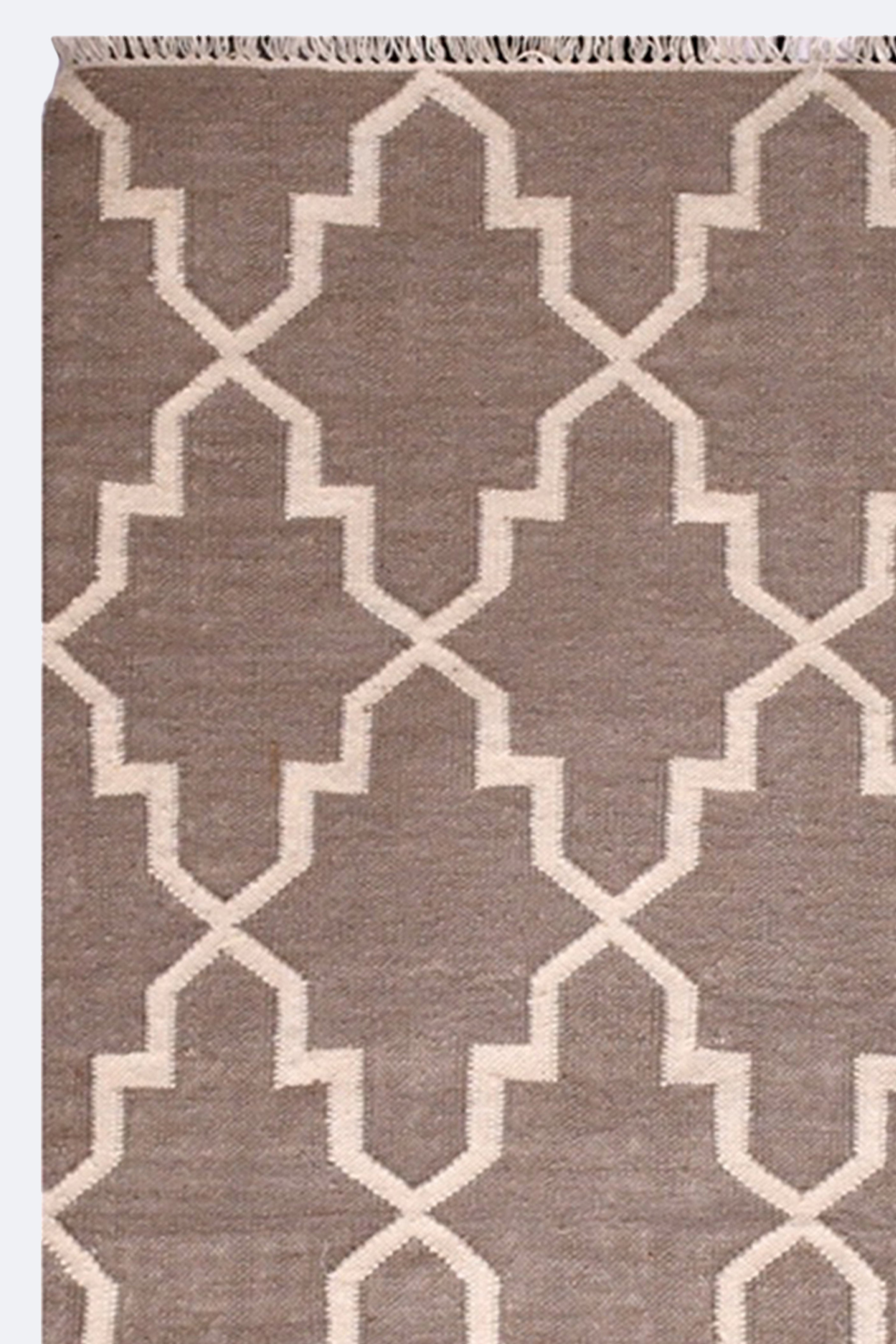 Boho Ogee Reversible Woolen Rug