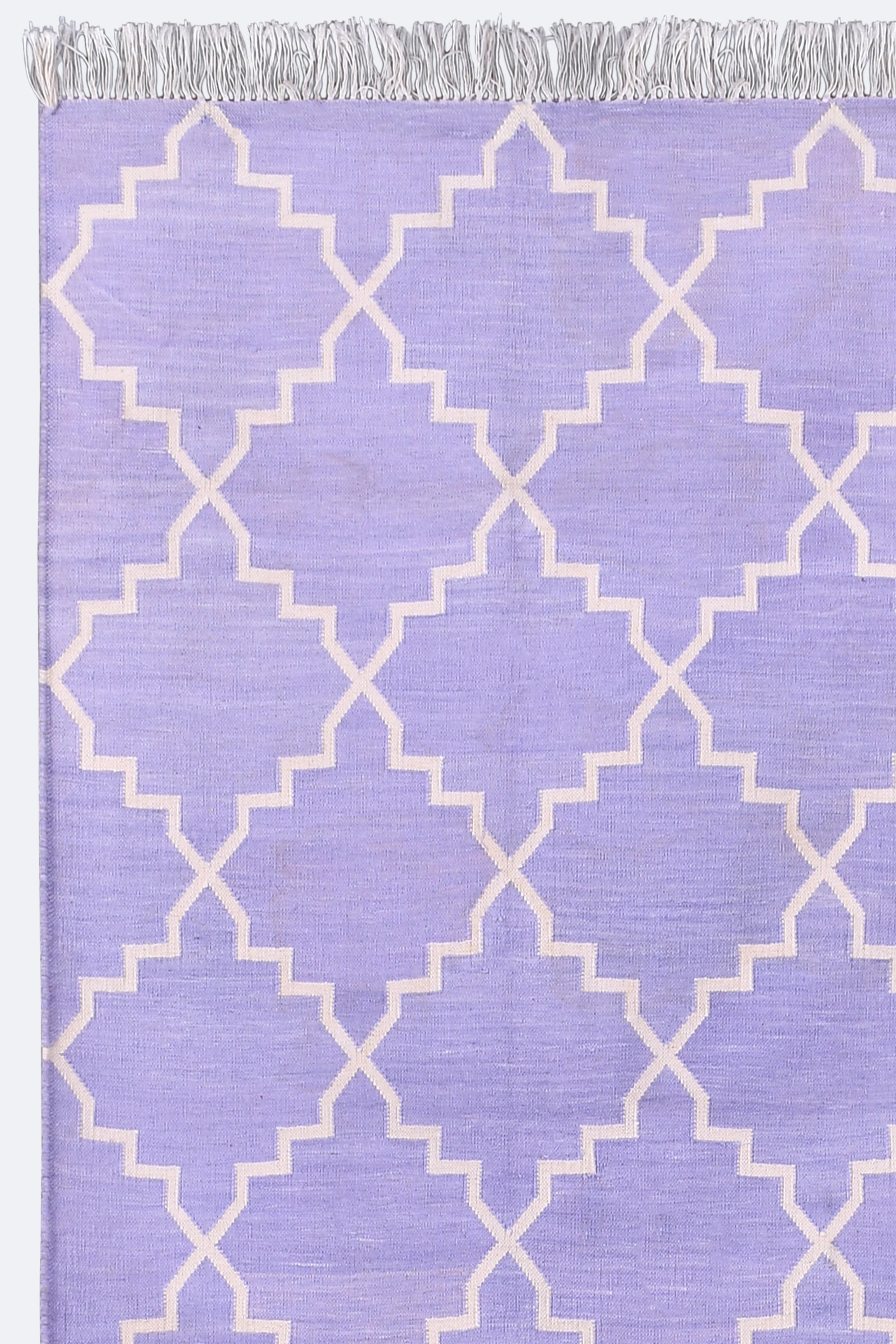 Lilac Lattice Handwoven Cotton Runner