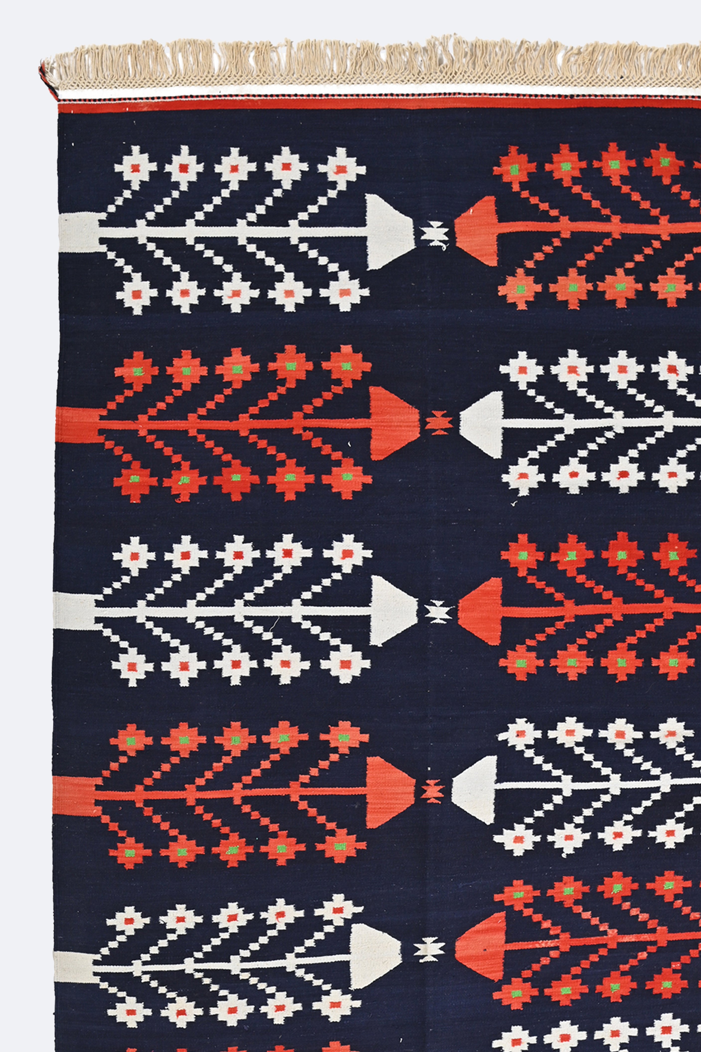 Midnight Flora Punjabi Dhurrie