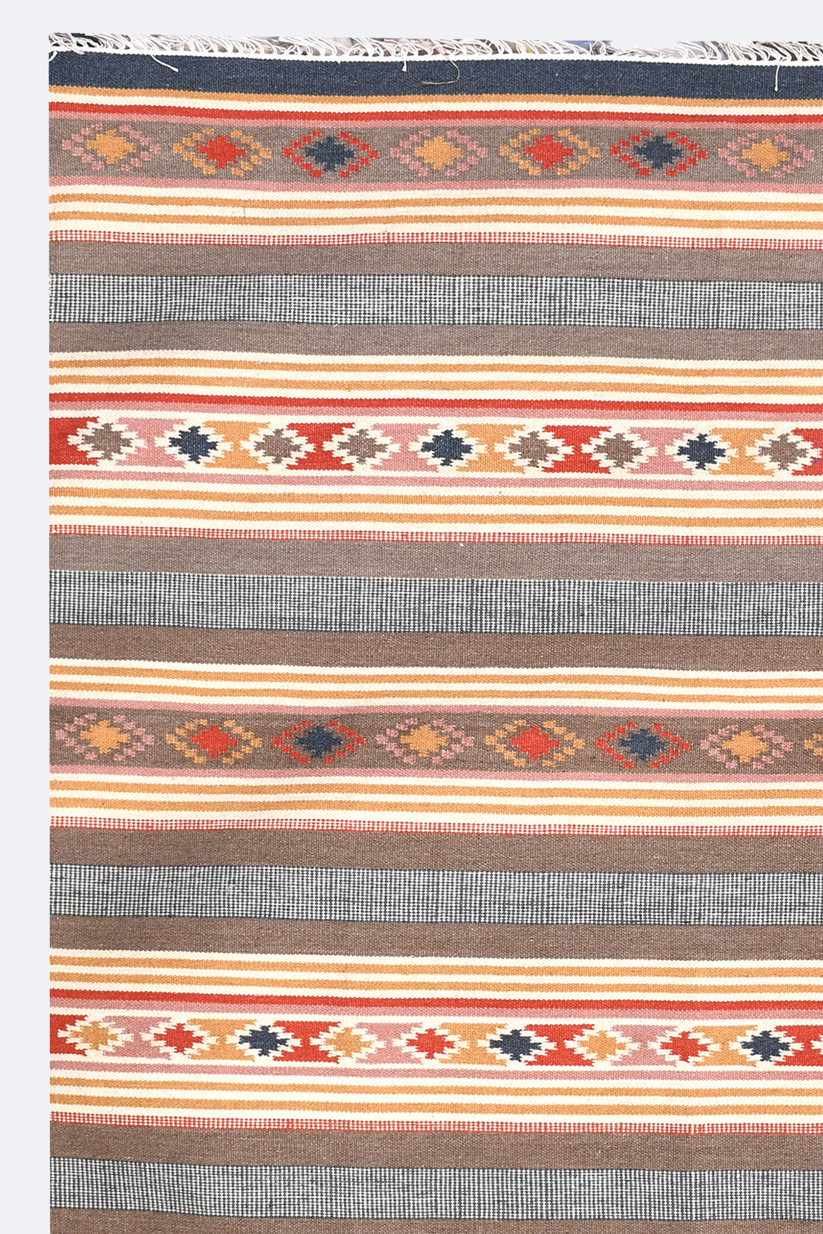 Bohemian Stripe Reversible Woolen Rug