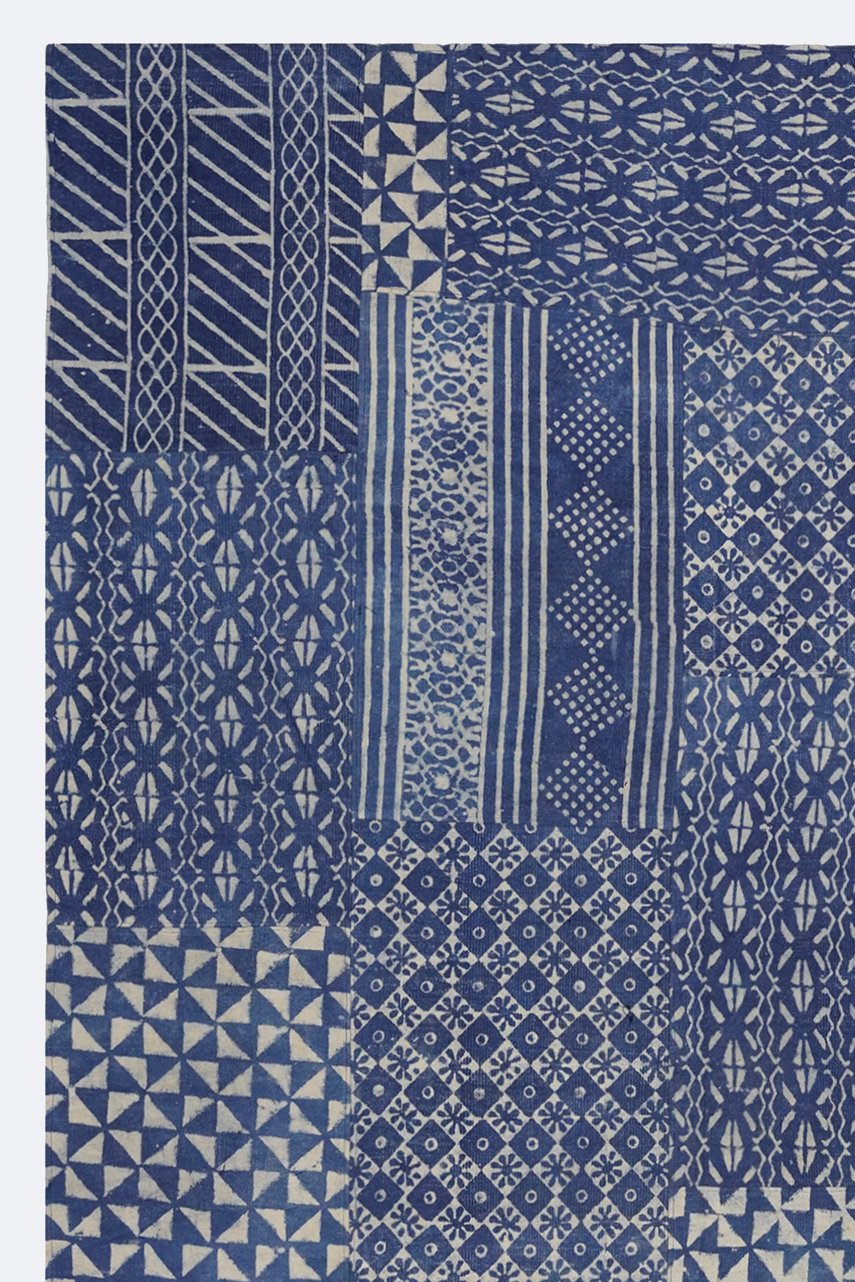 Textural Cotton Patchwork Rug