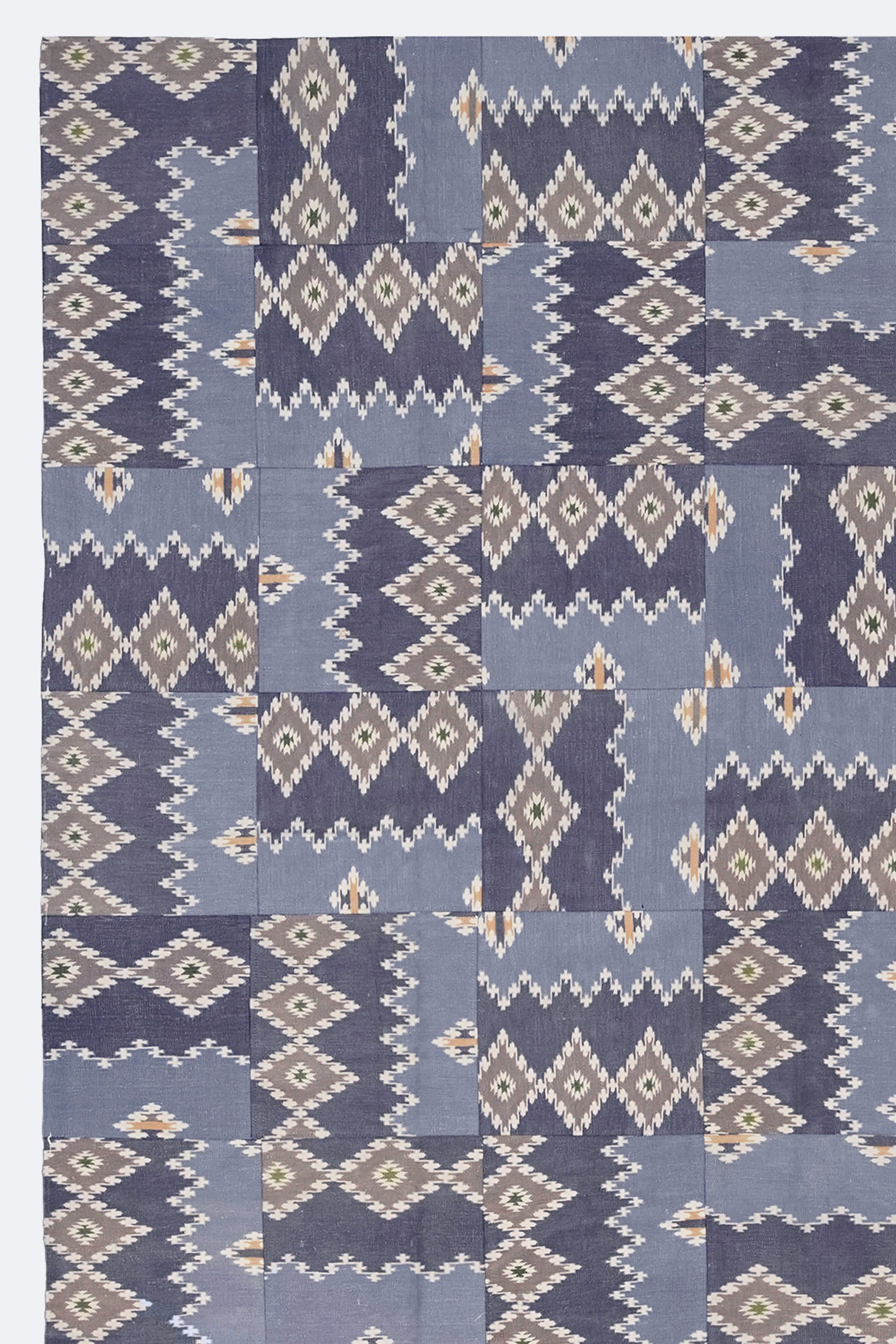 Modern Abstract Accent Patchwork Rug