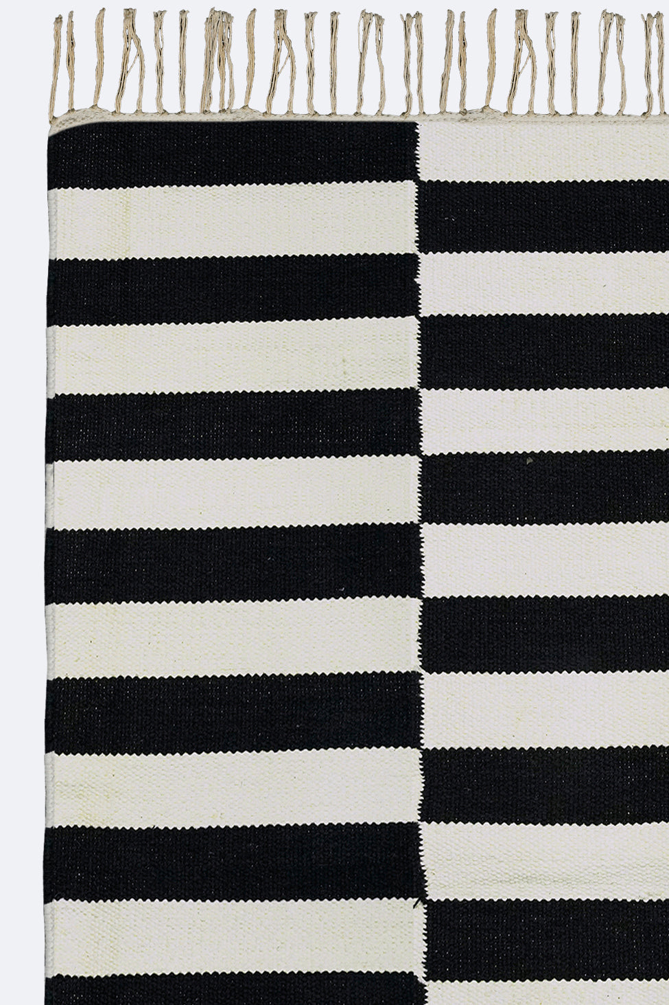 Striped Grid Flatweave Rug