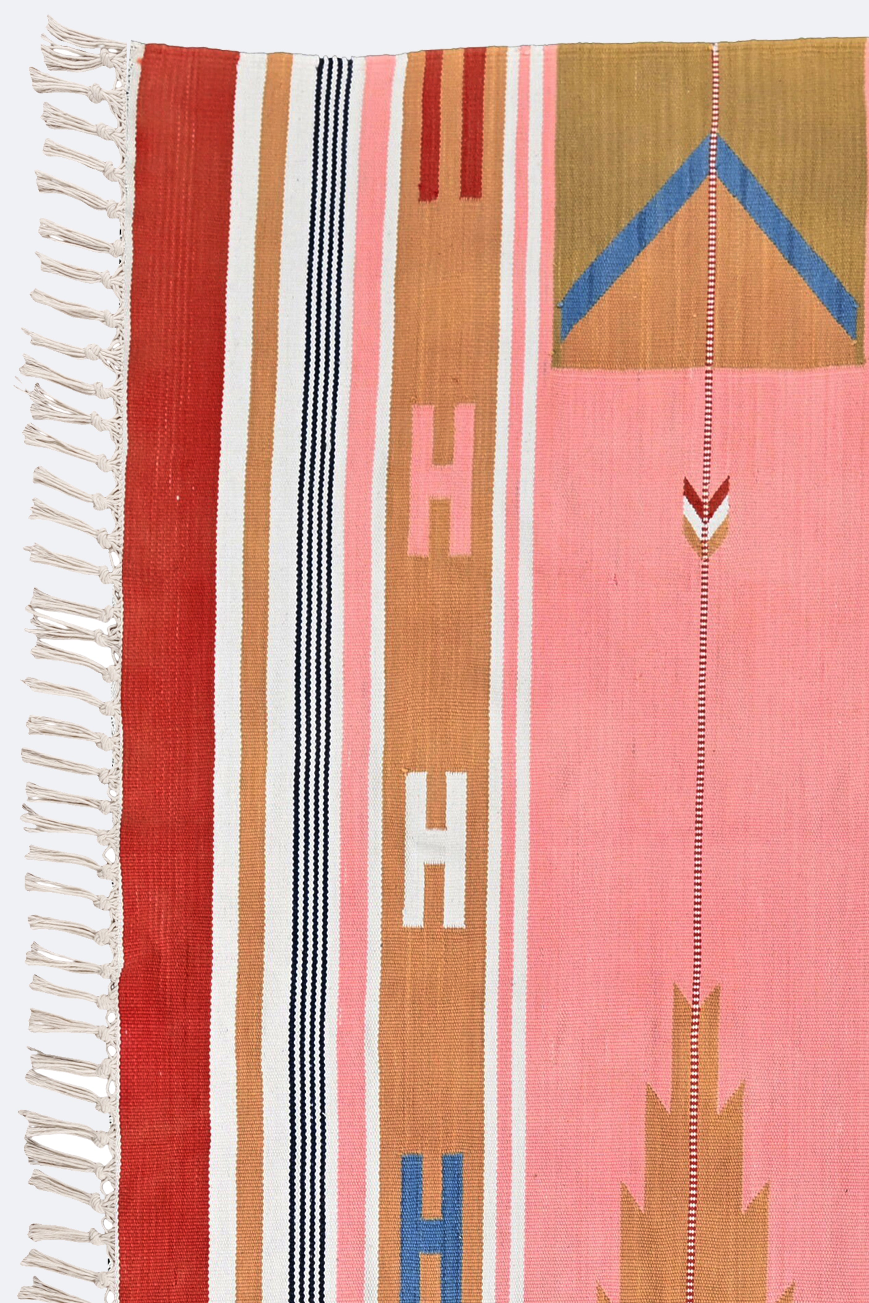 Sunset Aura Cotton Handwoven Muslim Prayer Rug