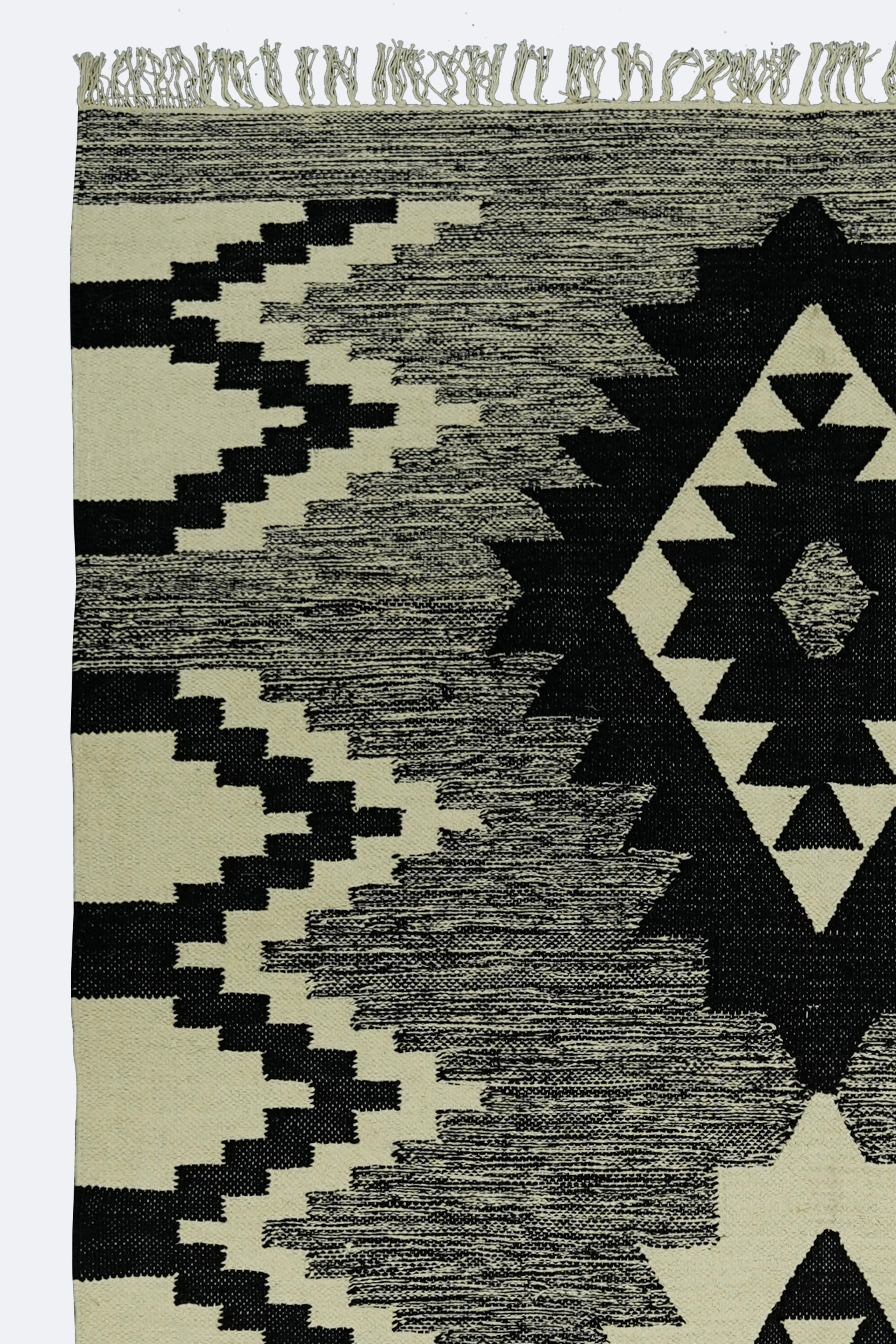 Atlas Diamond Handmade Cotton Moroccan Pile Rug