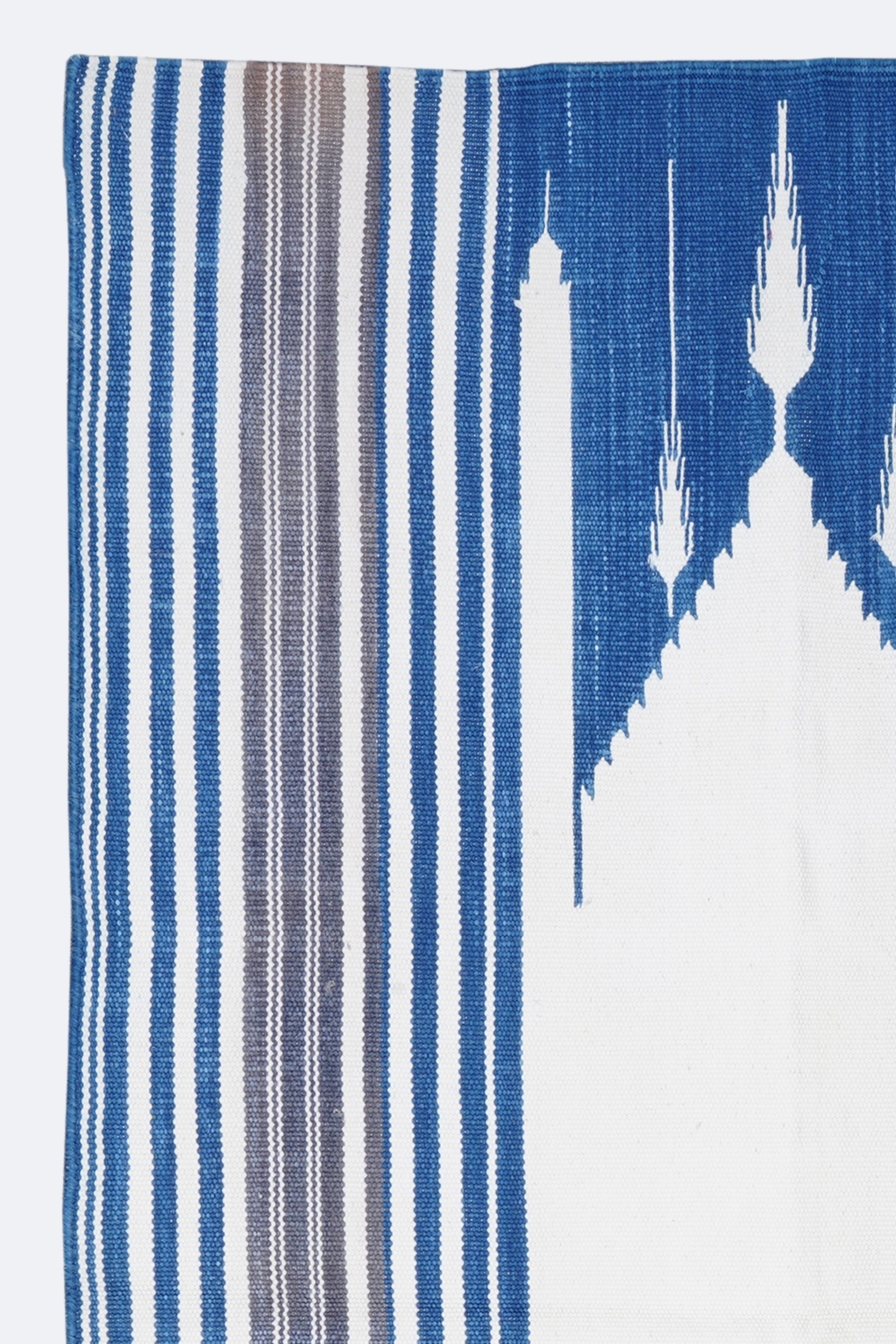 Azure Cotton Handwoven Muslim Prayer Rug