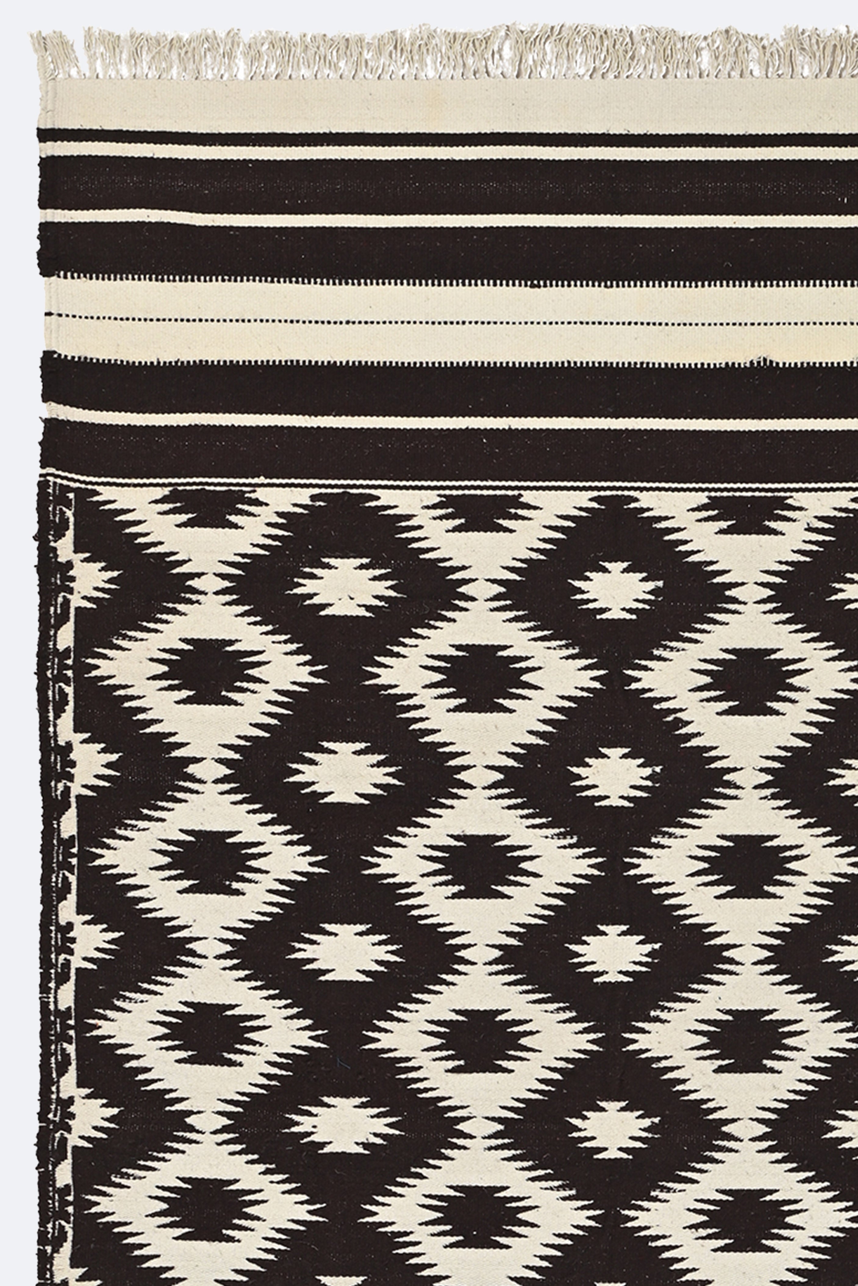 Monochrome Mirage Punjabi Dhurrie