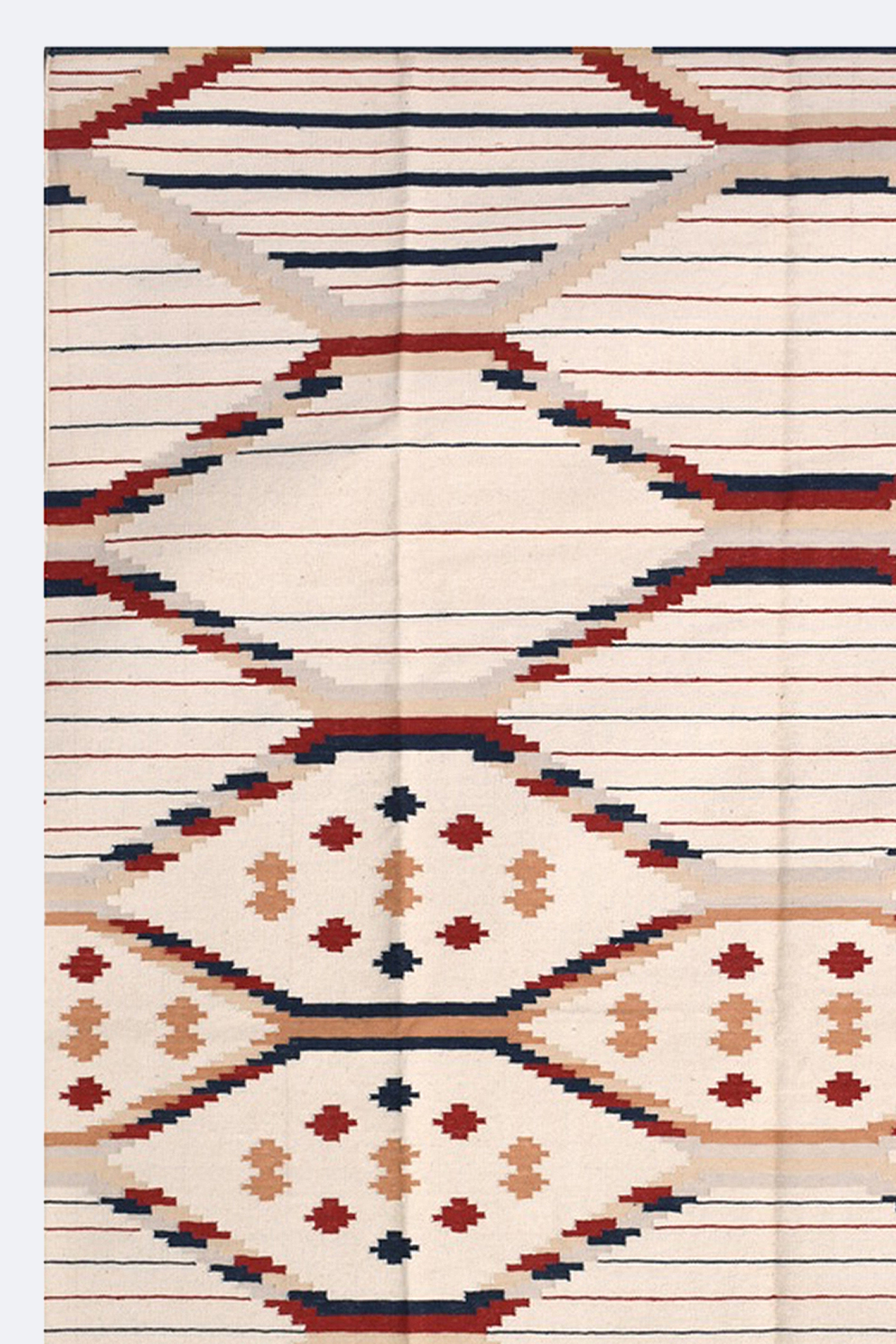 Southwestern Stripe Reversible Flatweave Rug