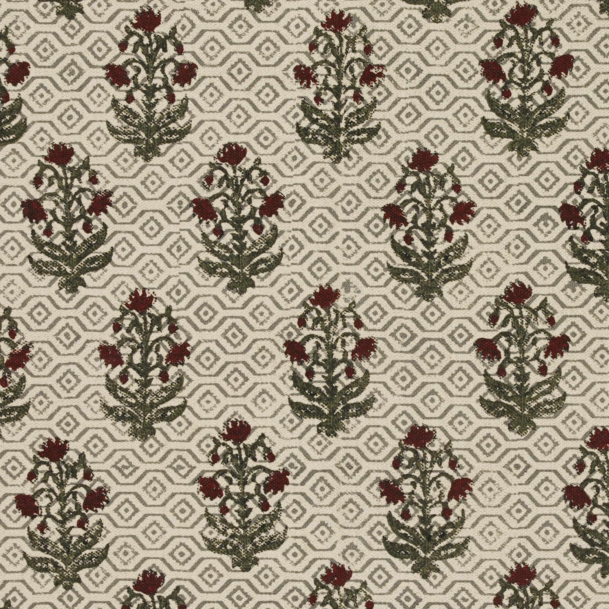 Black Border Mughal Boota printed Rug