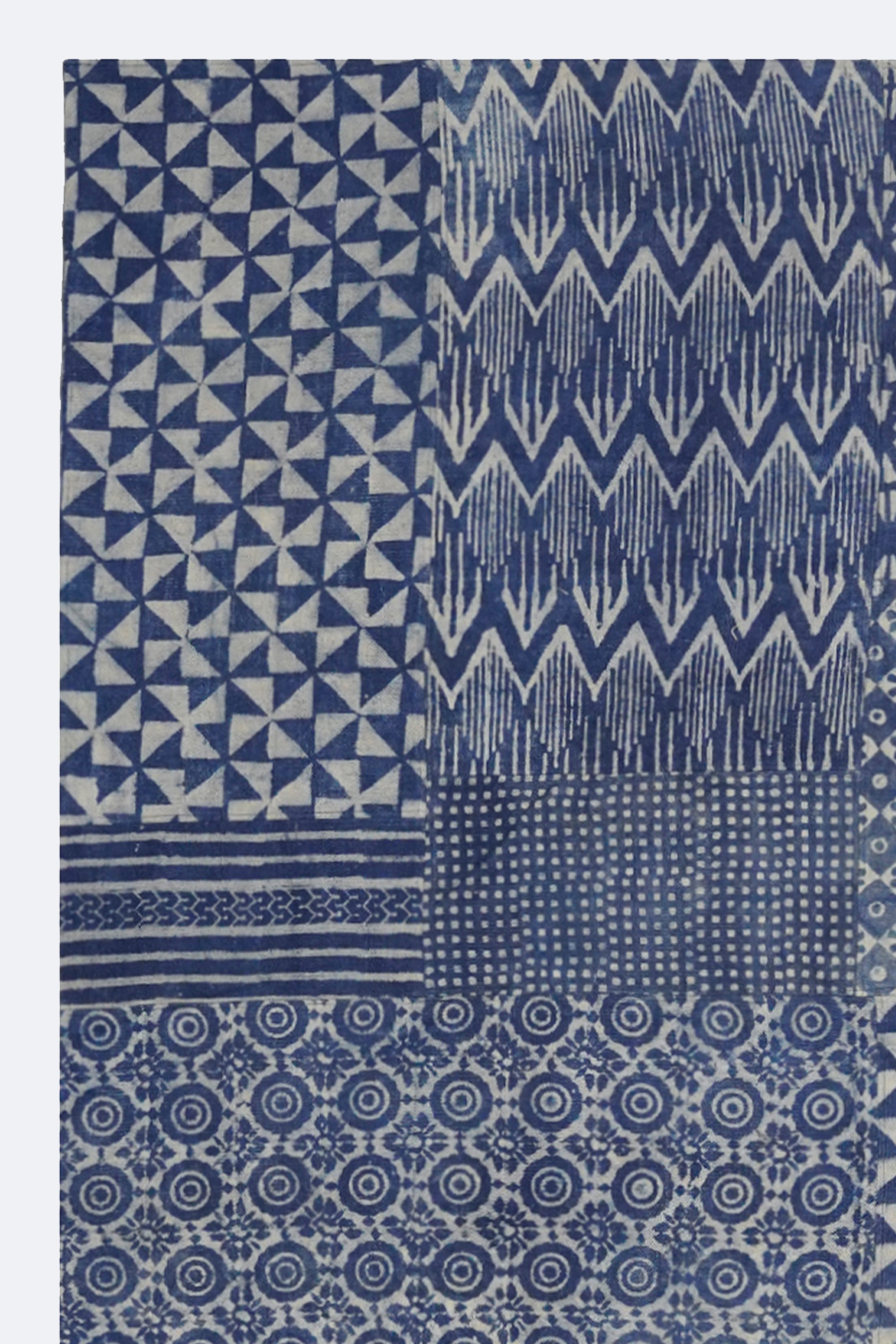 Indigo Mosaic Patchwork Rug