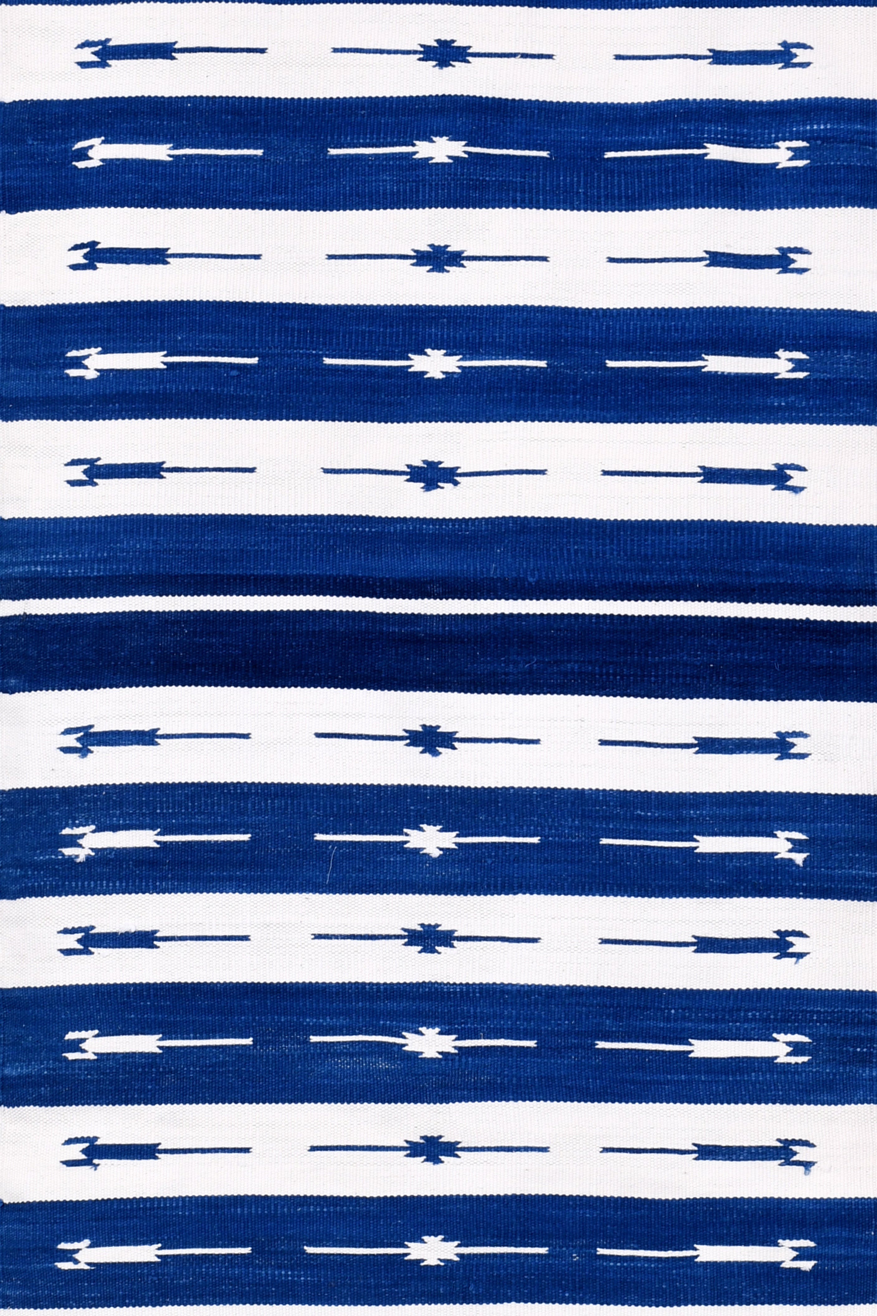 Indigo Arrow Handwoven Cotton Runner