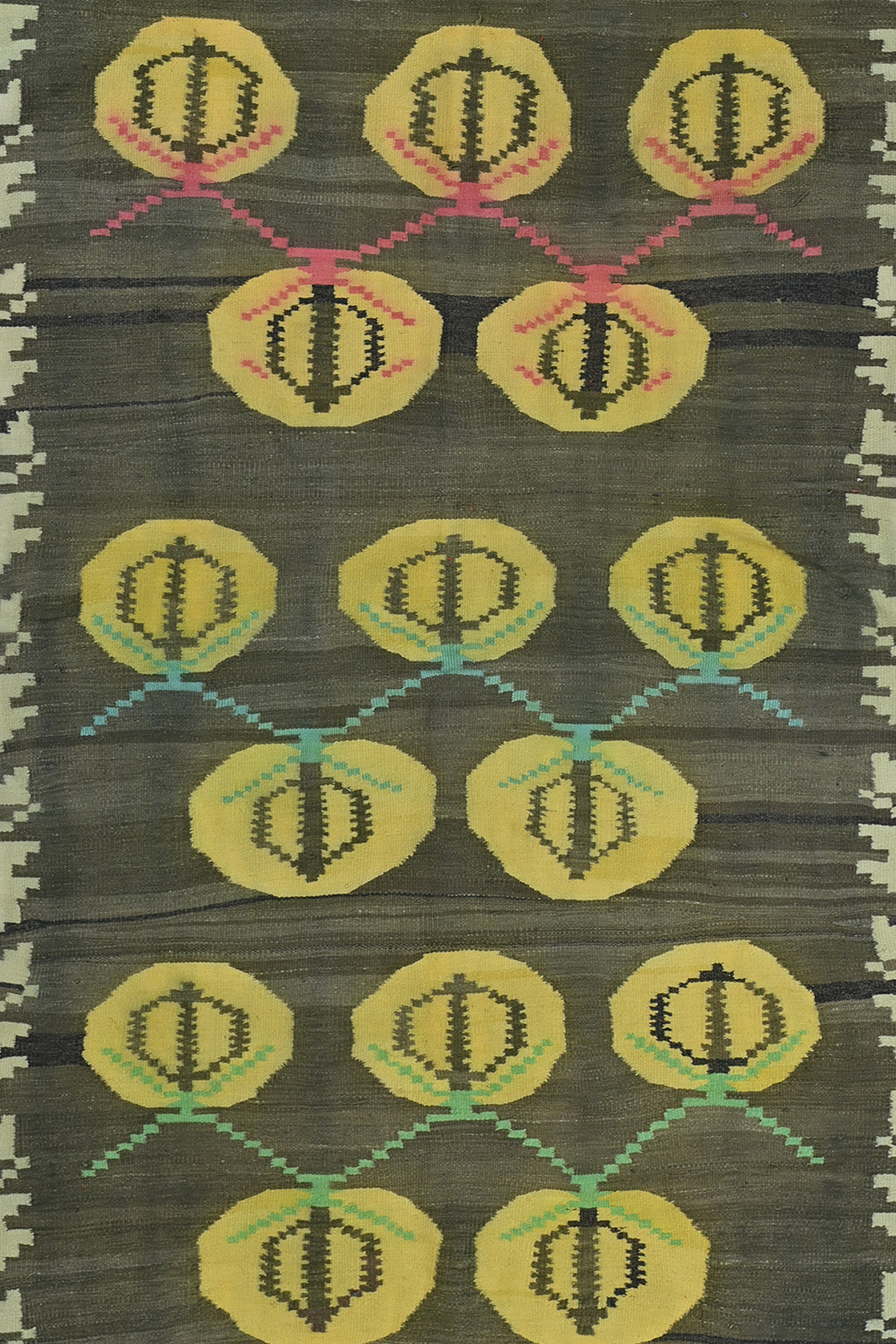 Olive Bloom Punjabi Dhurrie