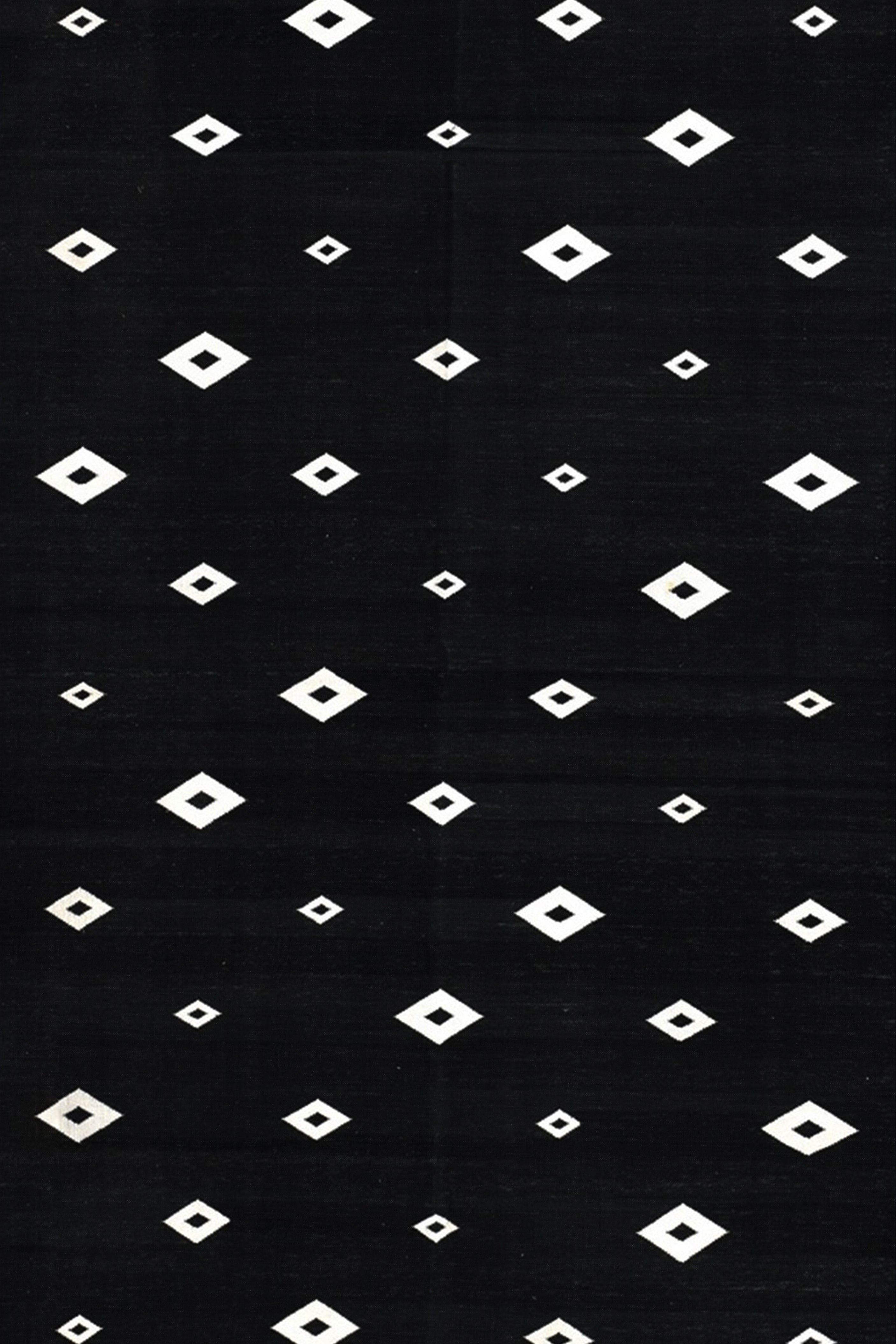 Monochrome Diamond Handwoven Cotton Runner