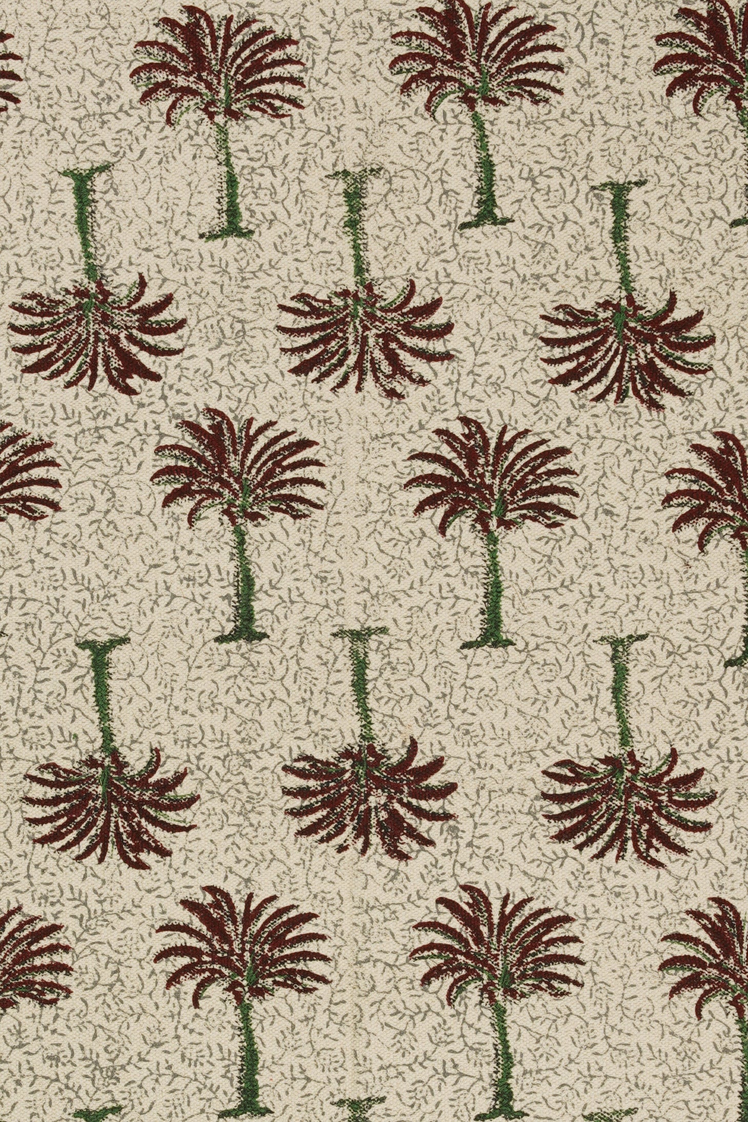 Terracotta Palm Block Printed Rug