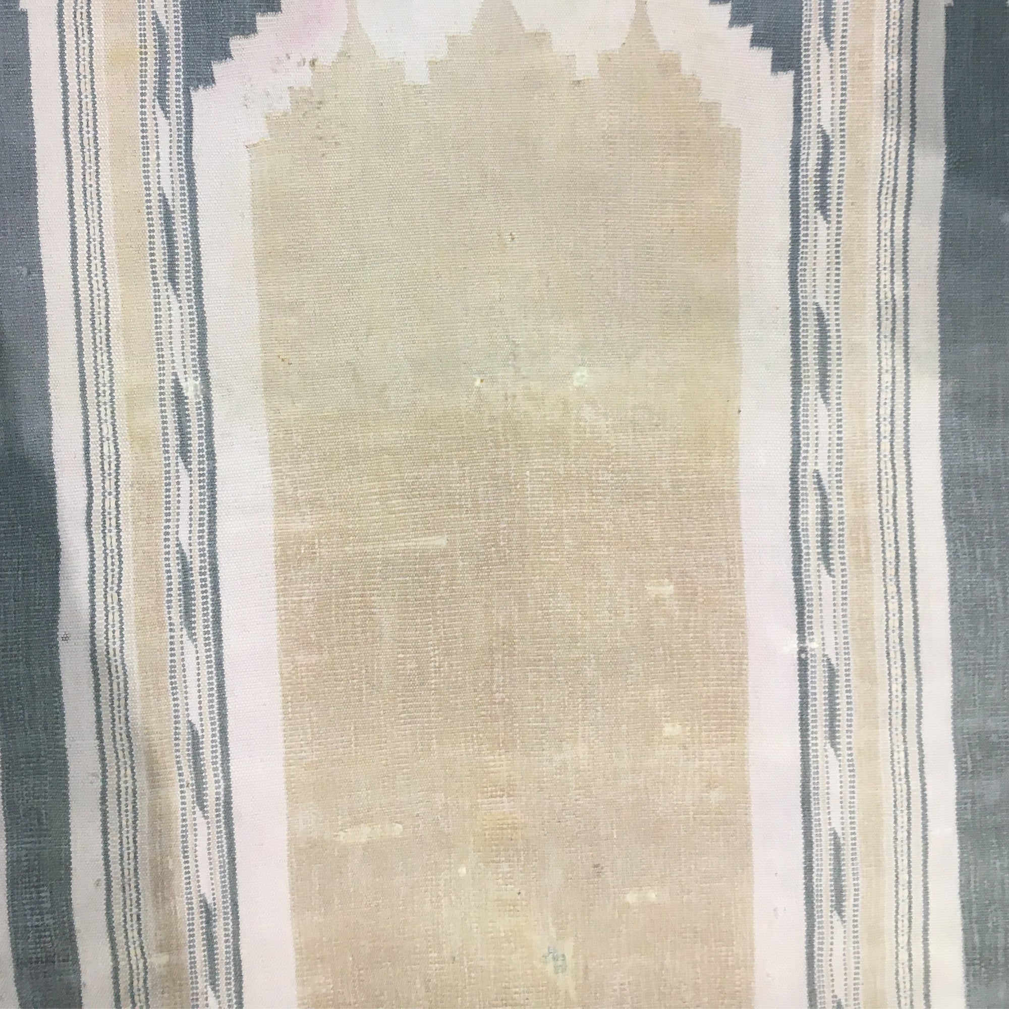 Jainamaz Prayer Rug in Slate Blue and Sand