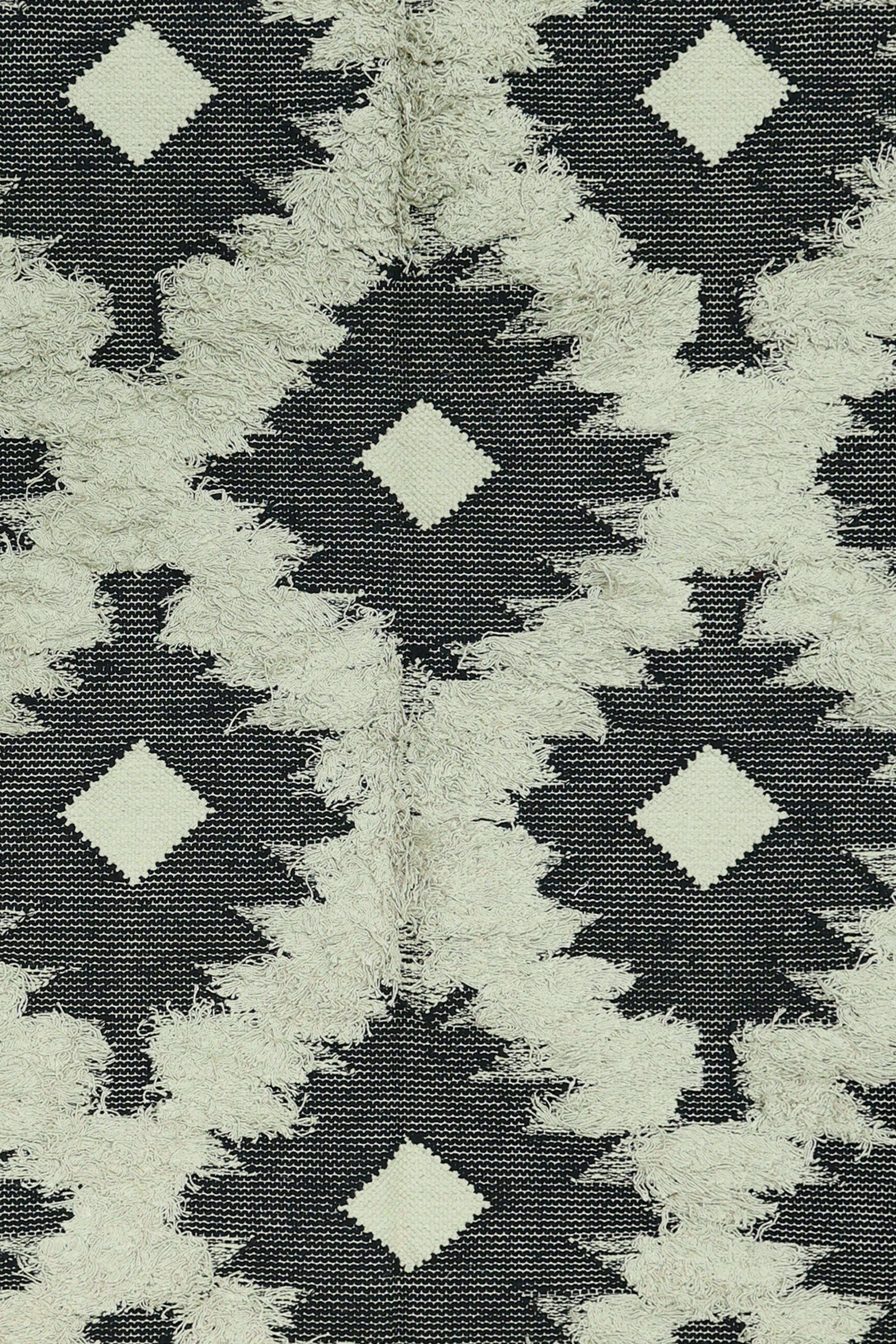 Nomad Crest Handmade Cotton Moroccan Pile Rug