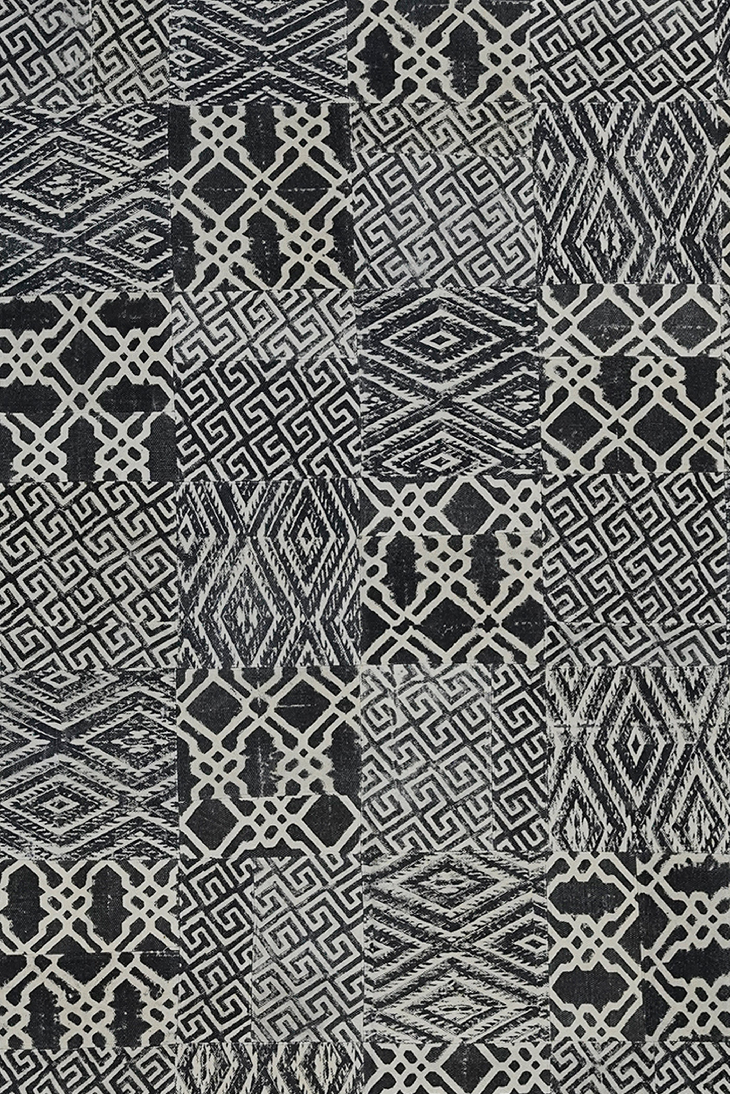 Monochrome Mosaic Handmade Patchwork Rug