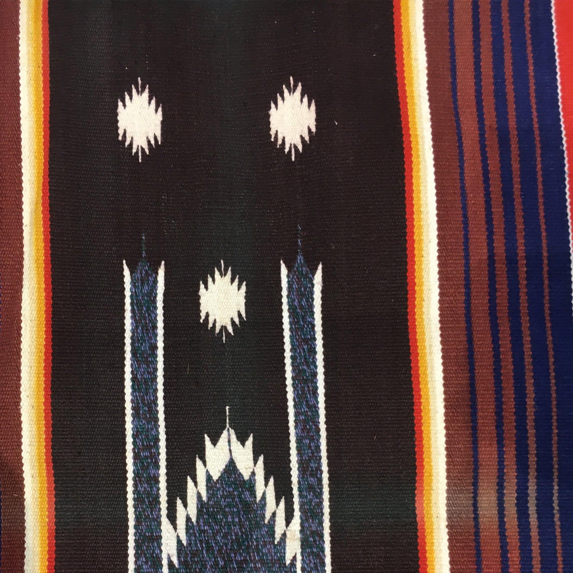 Jainamaz Prayer Rug in Midnight blue and Rusty Red