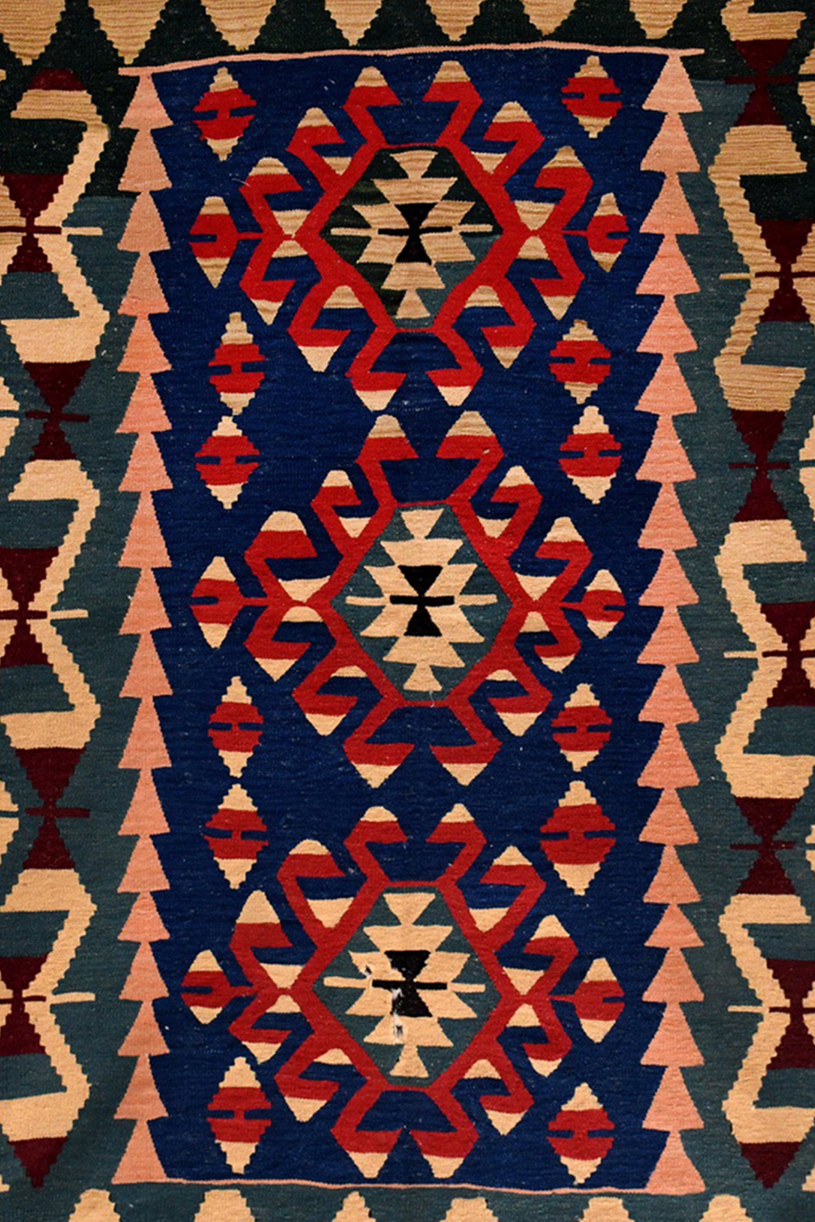 Traditional Floral Medallion Reversible Rug