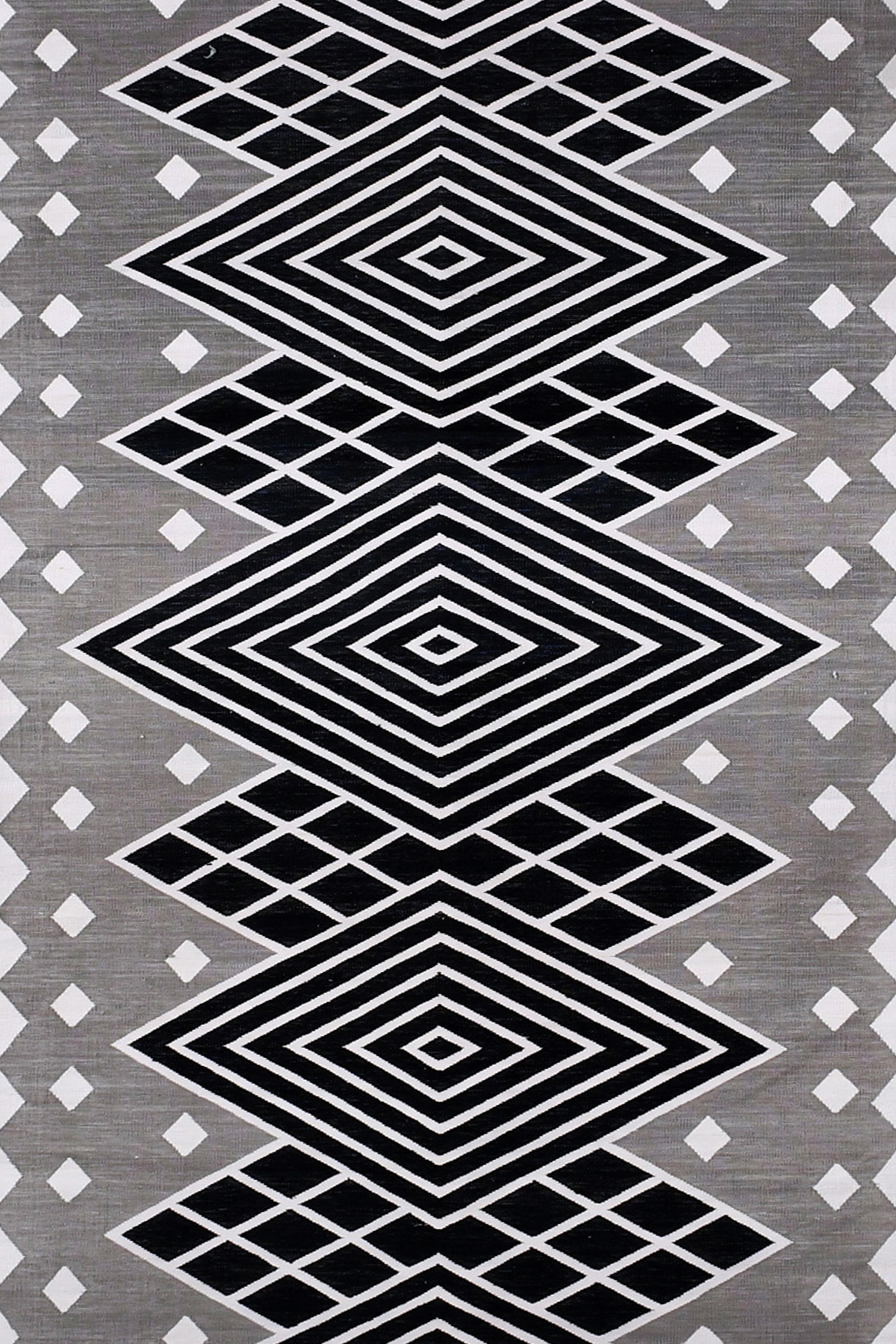 Monochrome Diamond Handwoven Cotton Runner