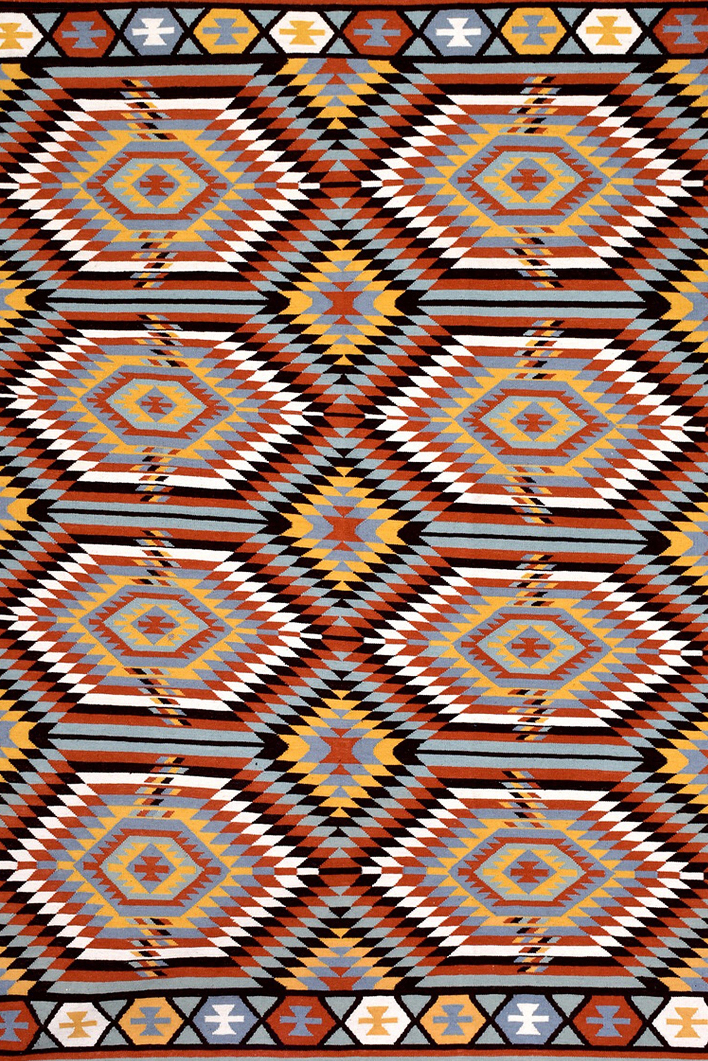 Maximalist Multi-Color Tribal Woolen Rug