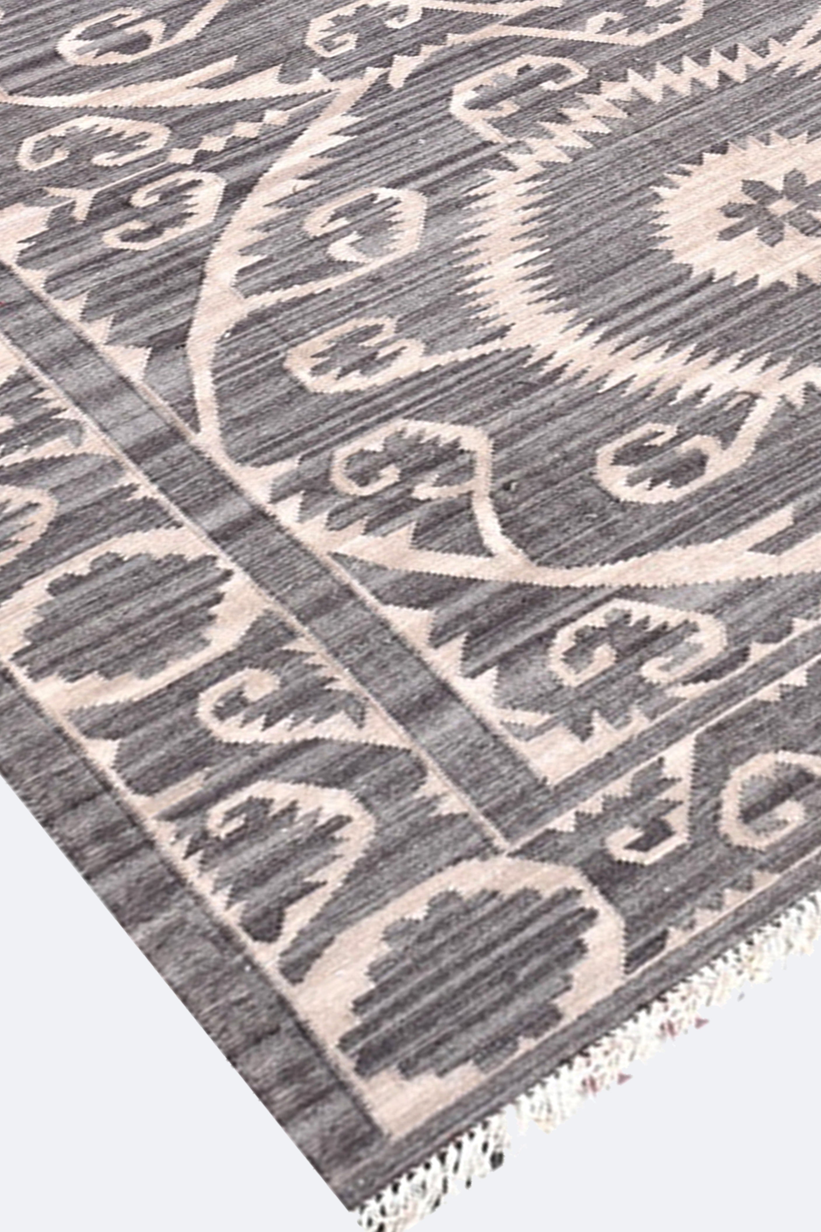 Modern Suzani Handwovene Reversible Woolen Rug