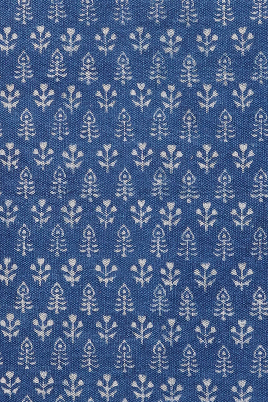Indigo Diamond Lattice Cotton Printed Rug