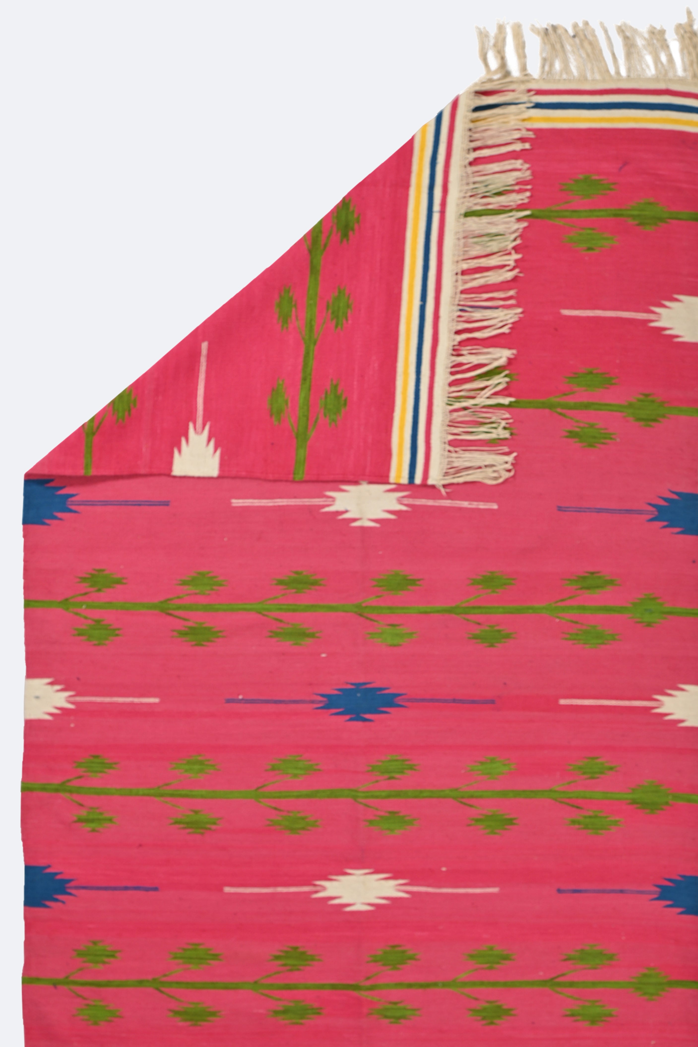 Blush Horizon Reversible Punjabi Dhurrie