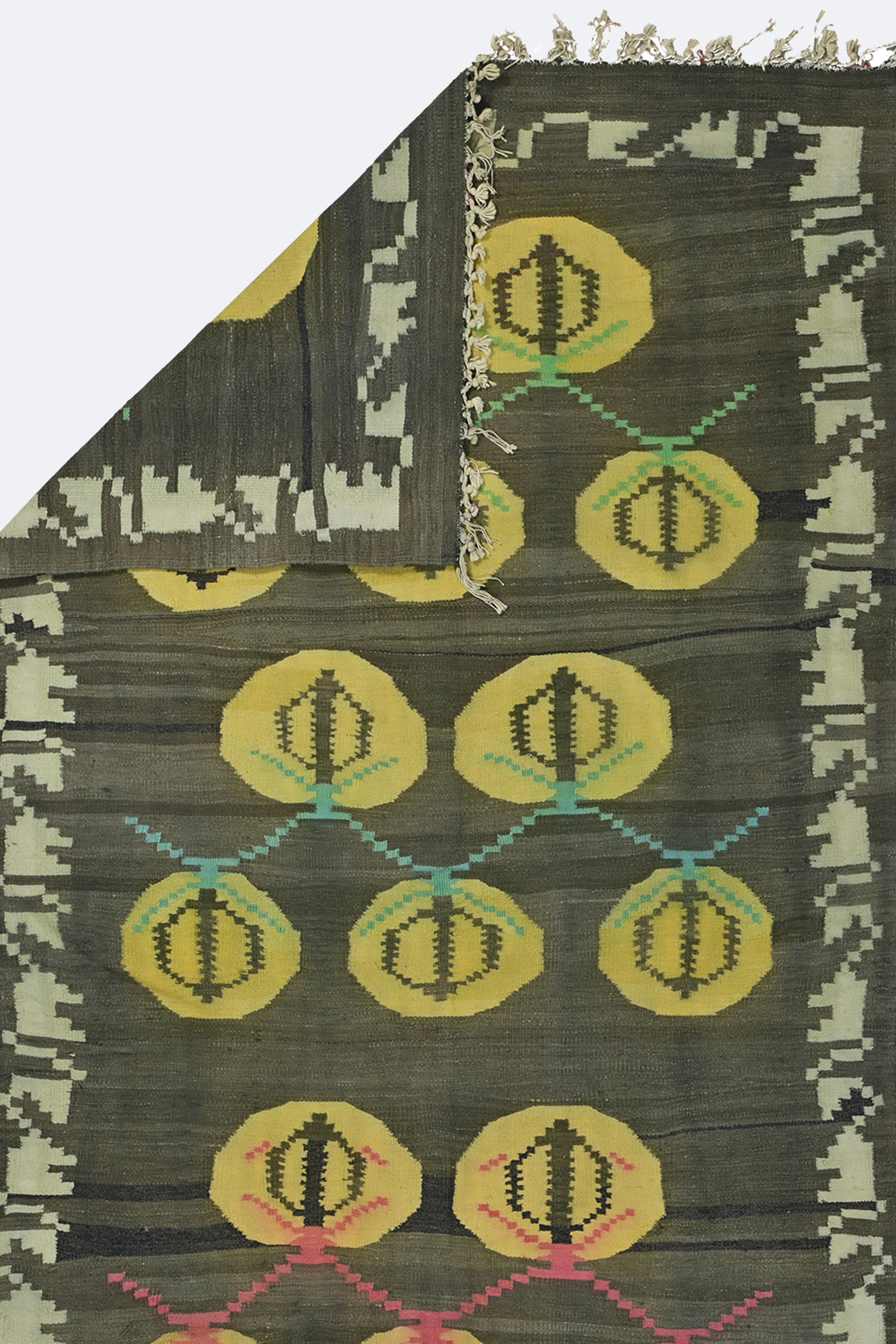 Olive Bloom Punjabi Dhurrie