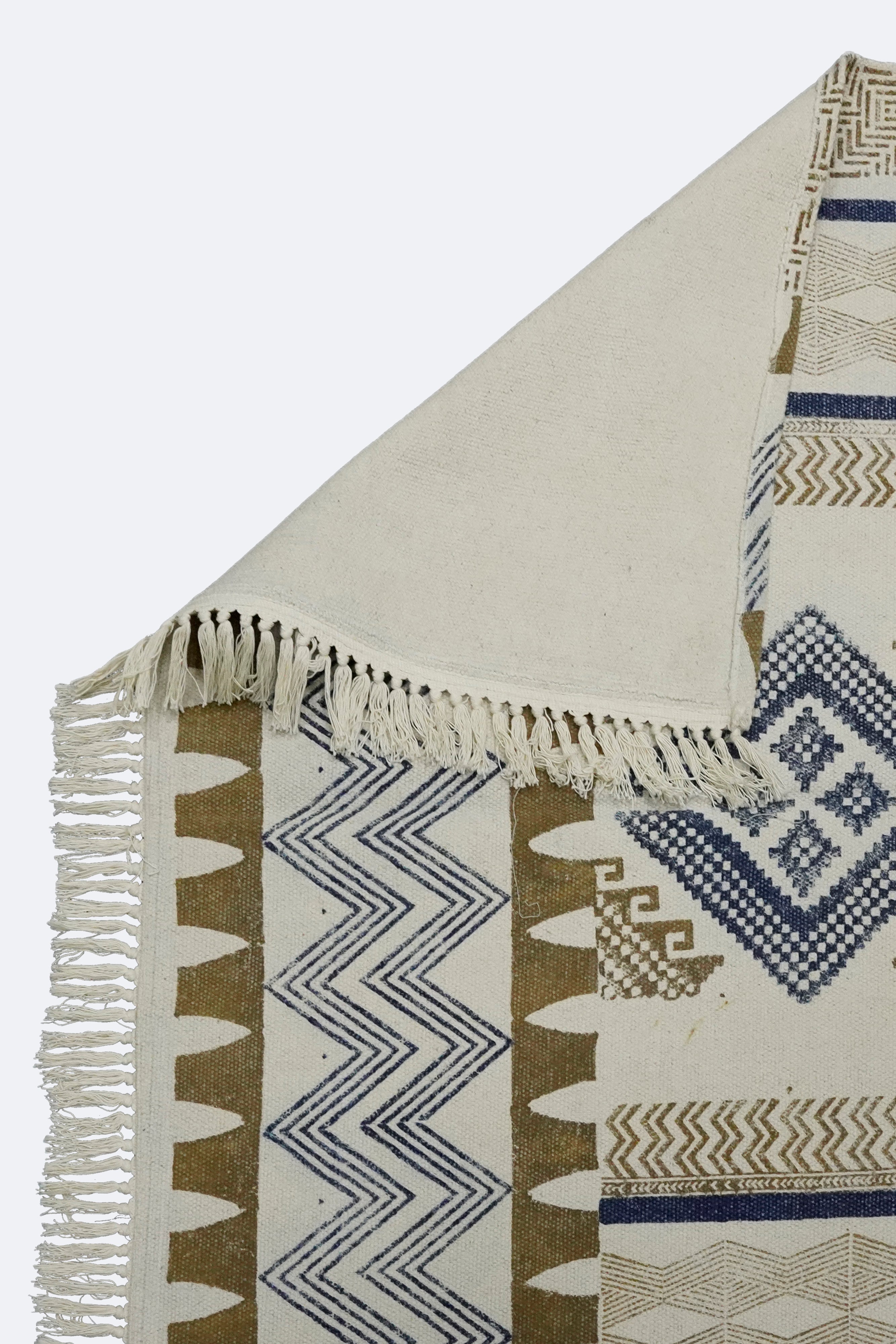 Nomadic Diamond Tribal Printed Jute Rug