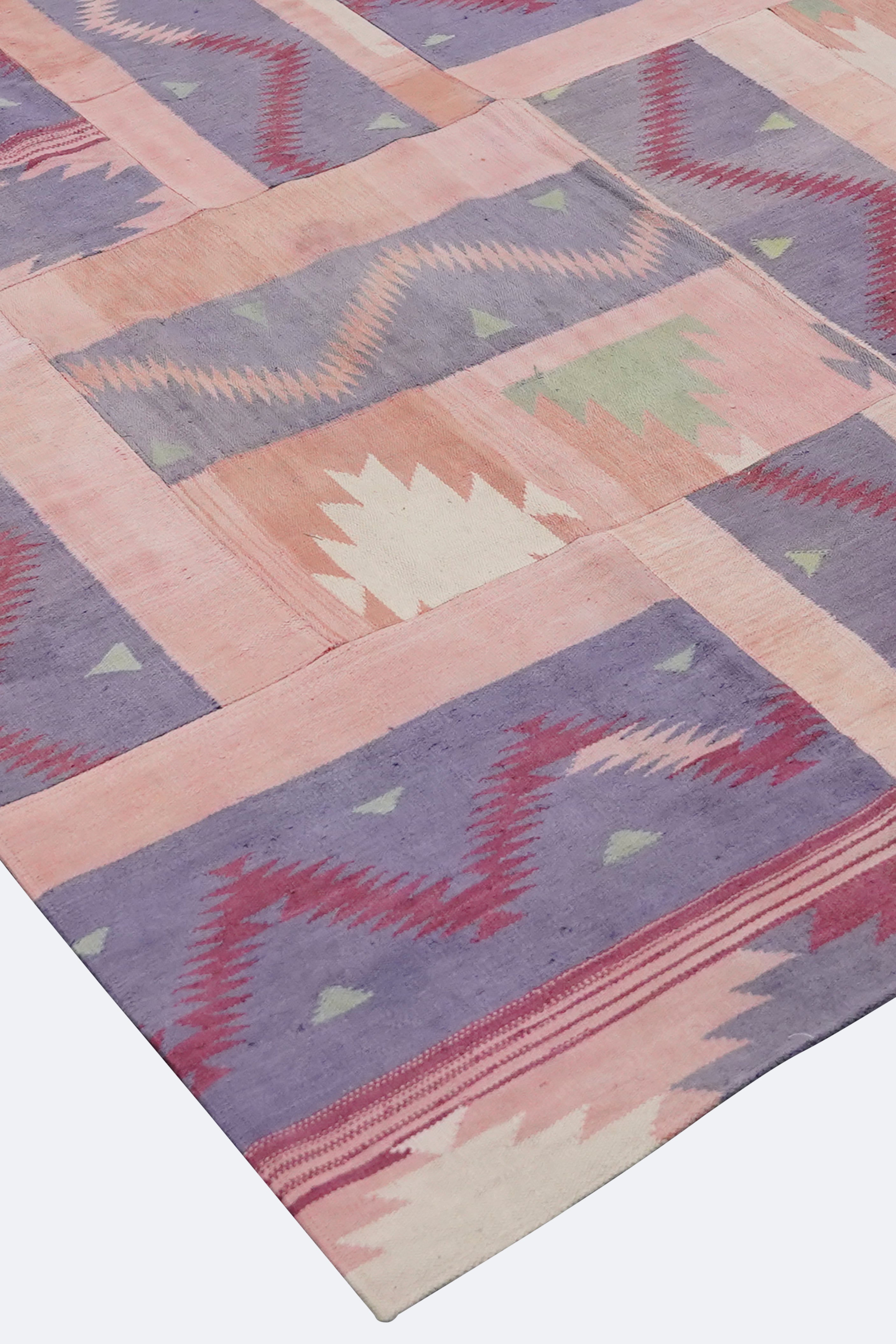 Abstract Stripe Patchwork Stripe Rug