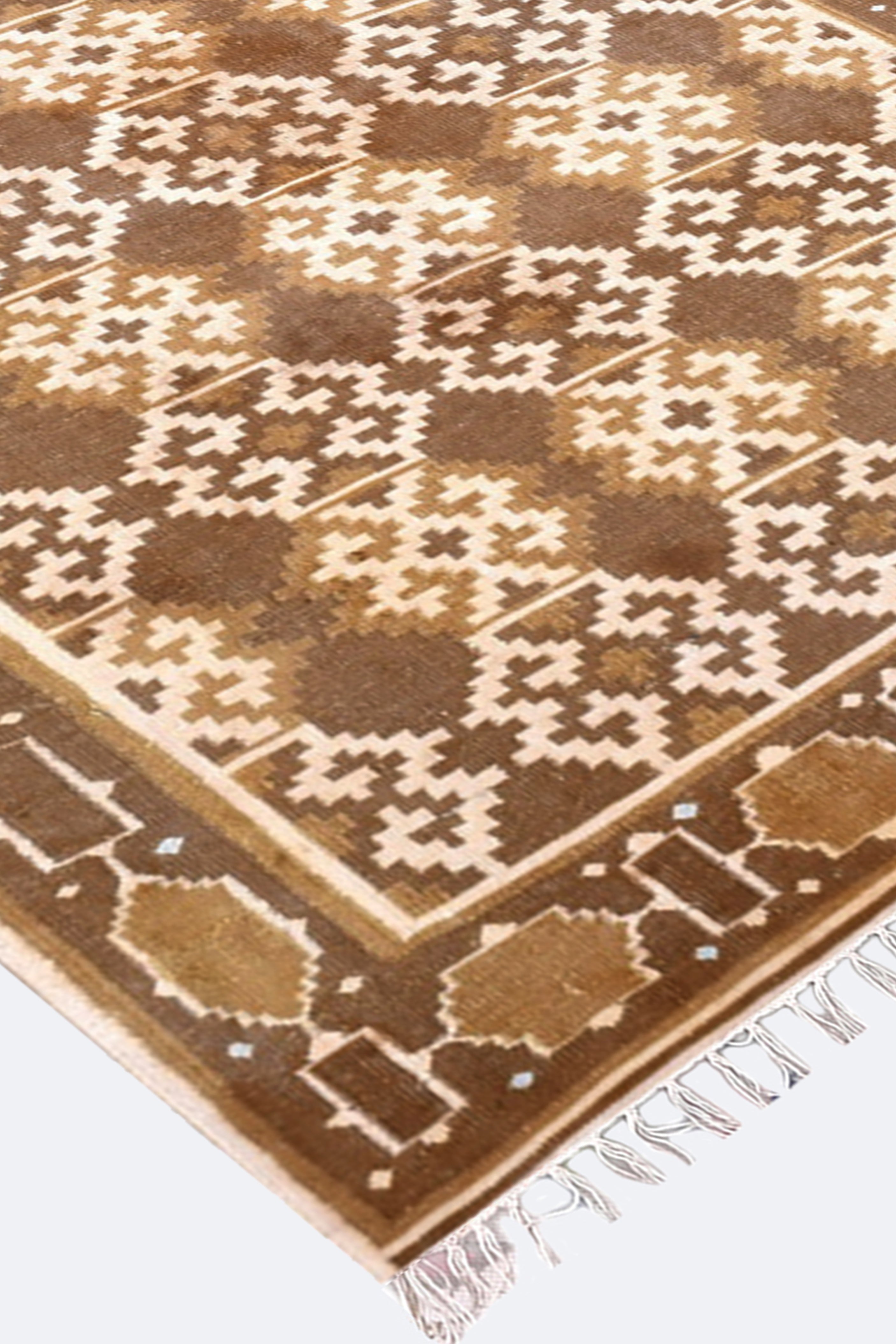 Moroccan High-Pile Ogee Woolen Rug