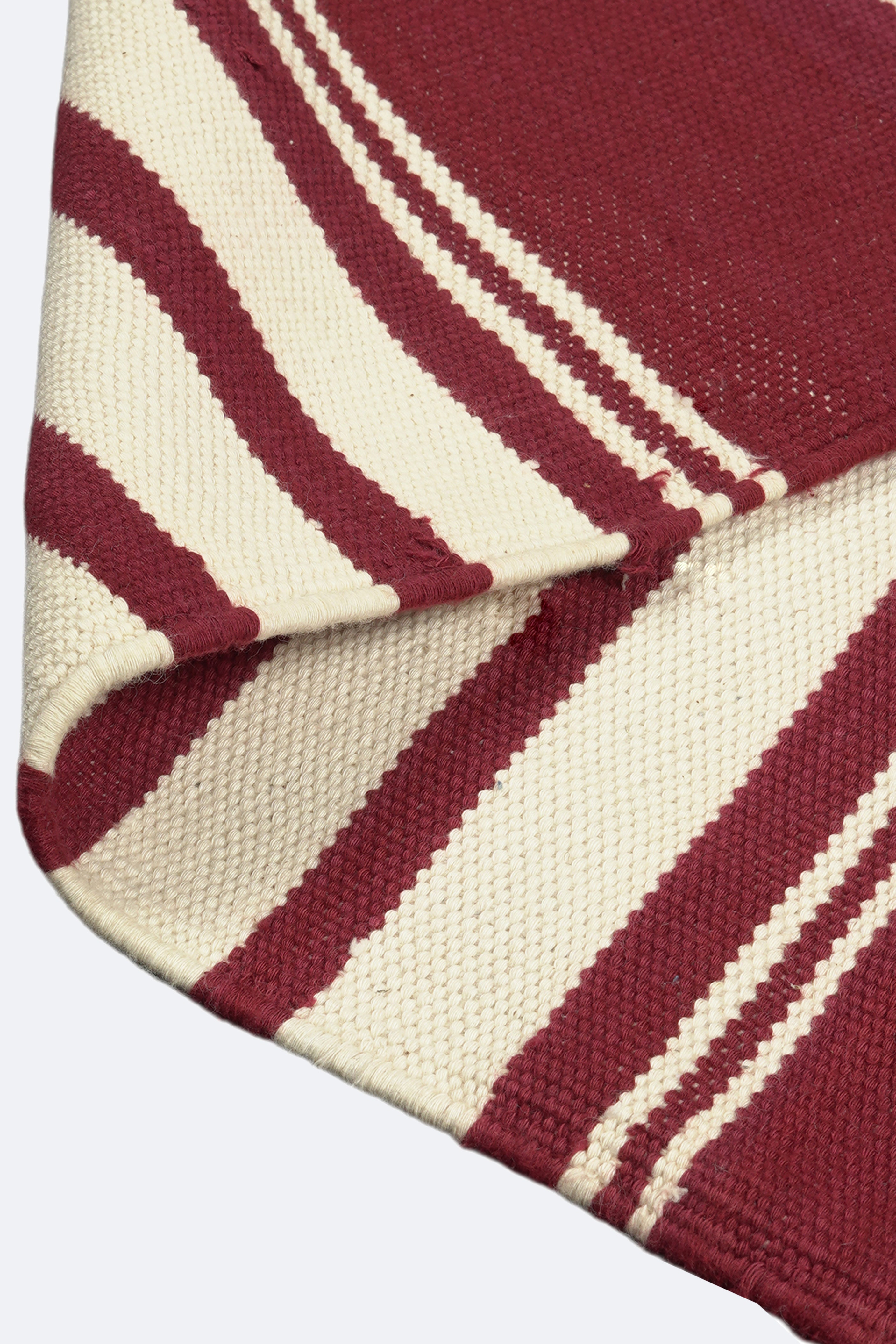 Classic Striped Handwoven Reversible Cotton Rug