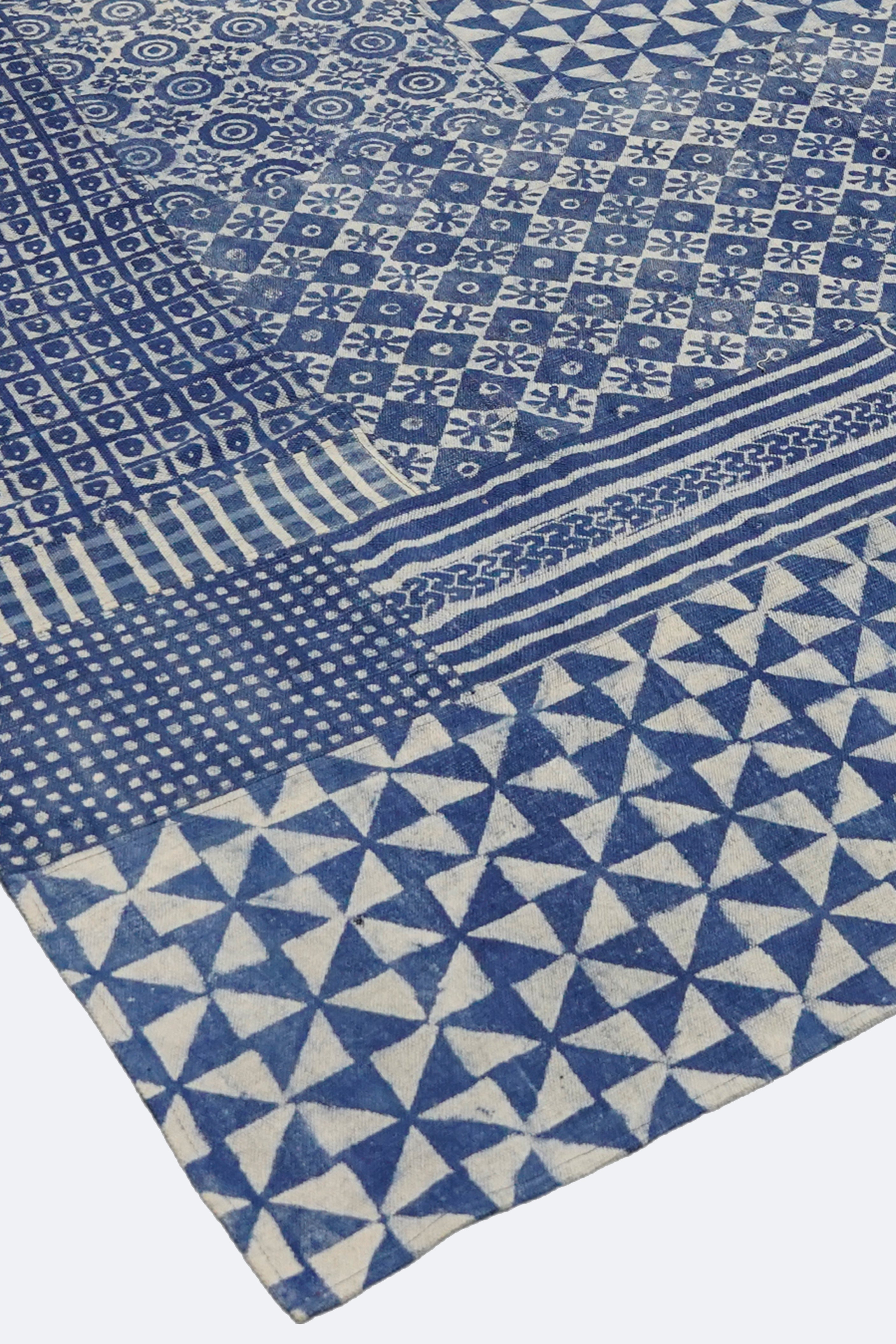 Indigo Mosaic Patchwork Rug