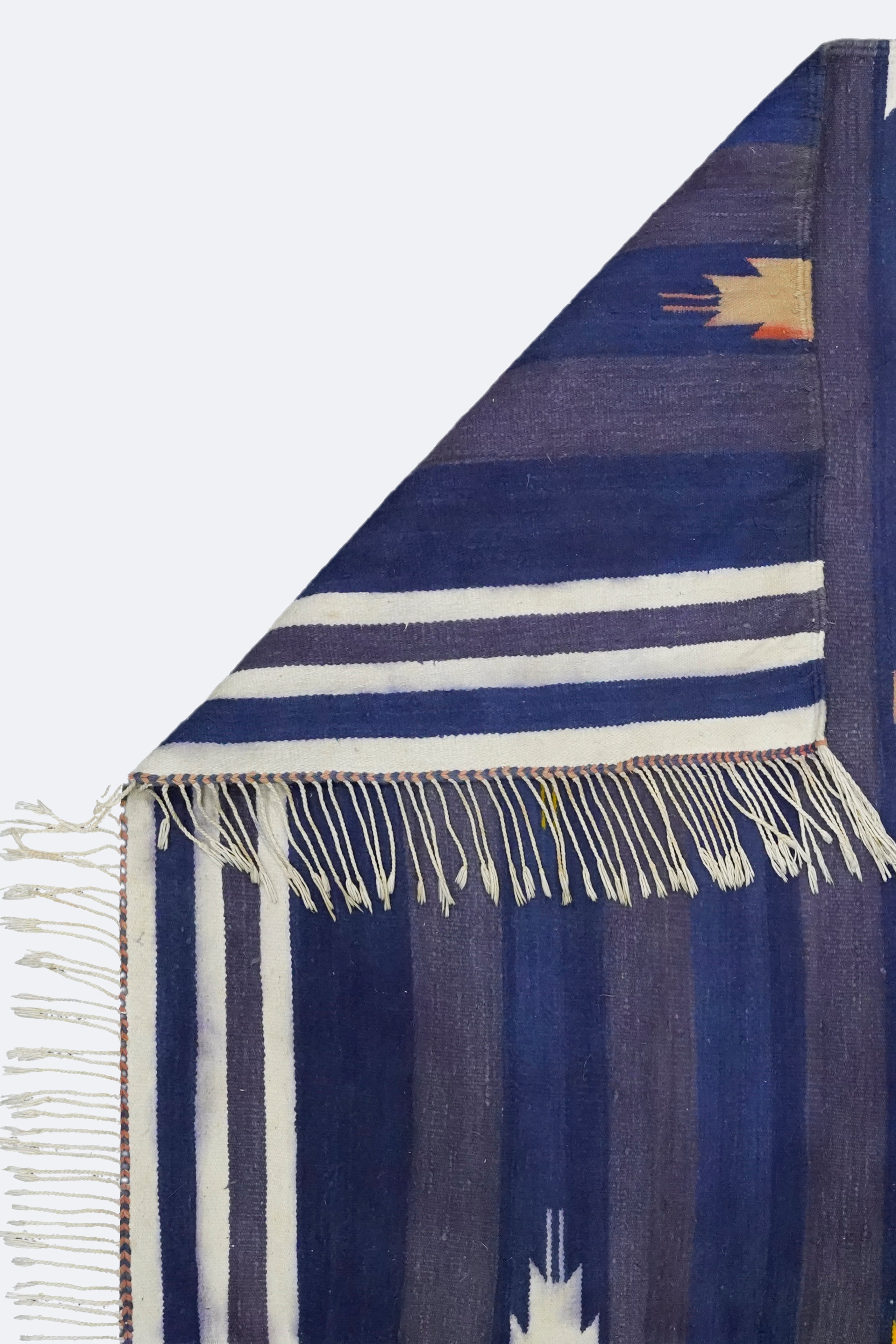 Blue Striped Punjabi Dhurrie