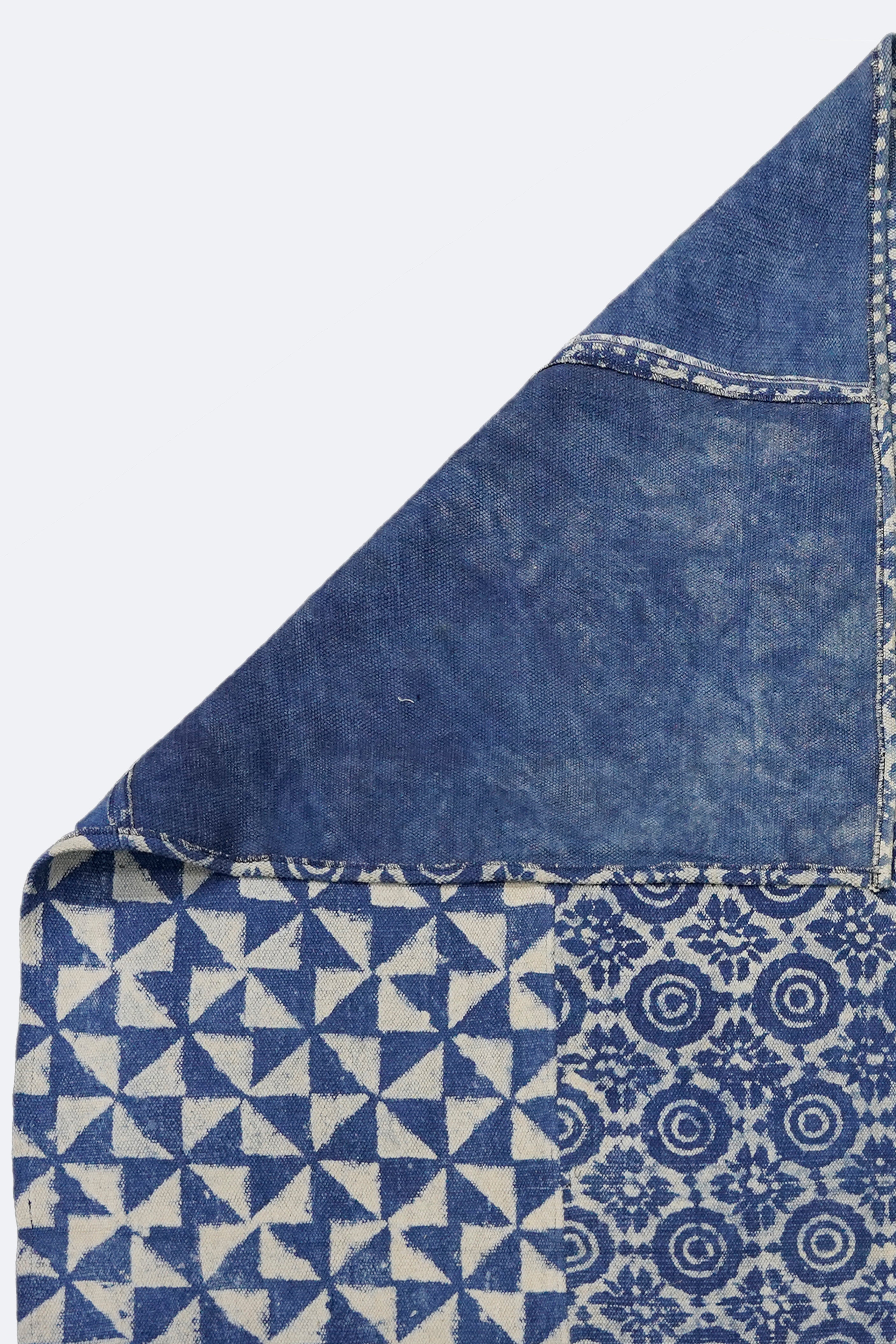 Handmade Indigo Harmony Patchwork Rug