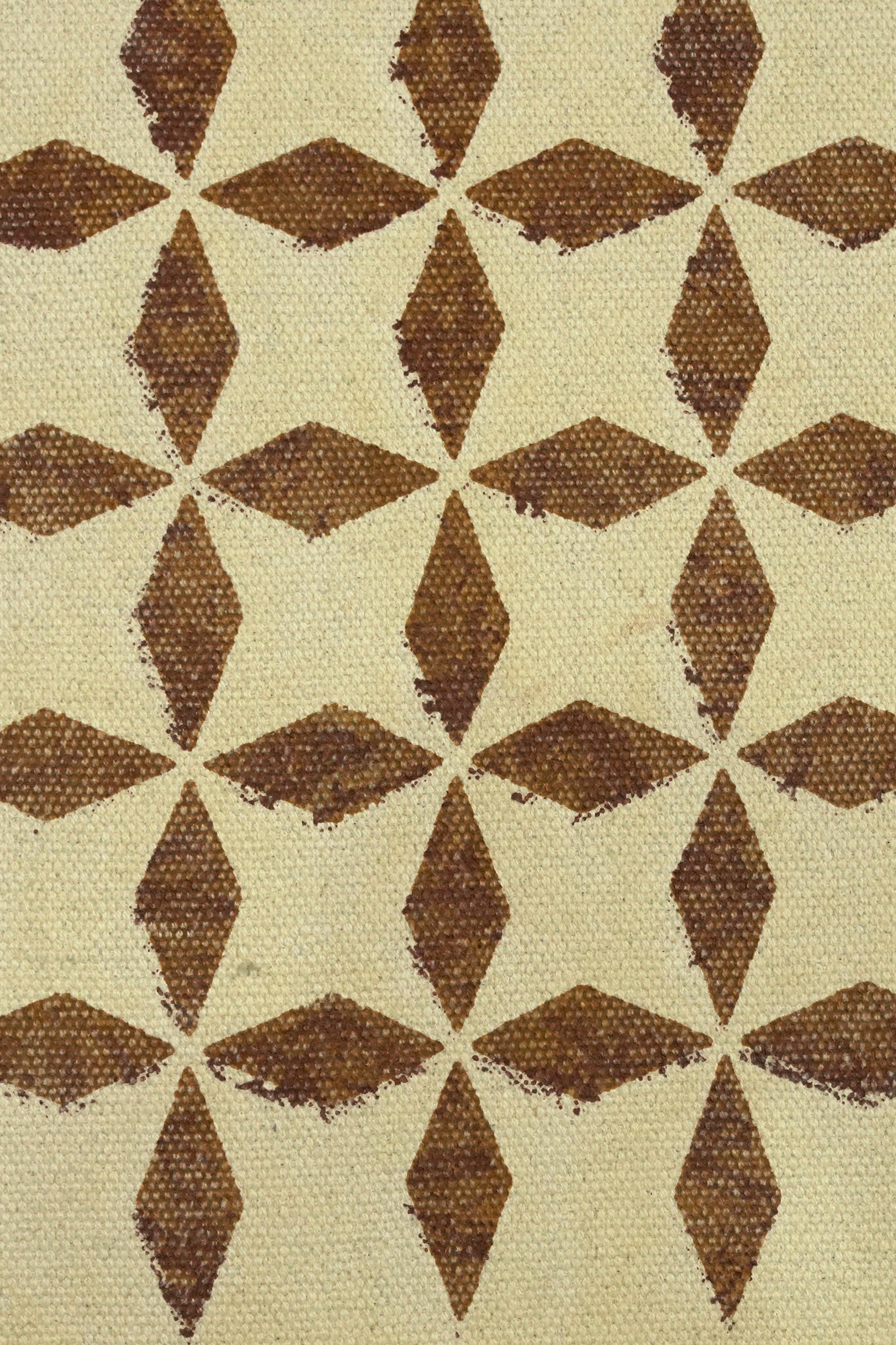 Terracotta Star Tile Printed Jute Rug