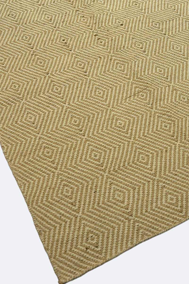Diamond Lattice Natural Jute Rug