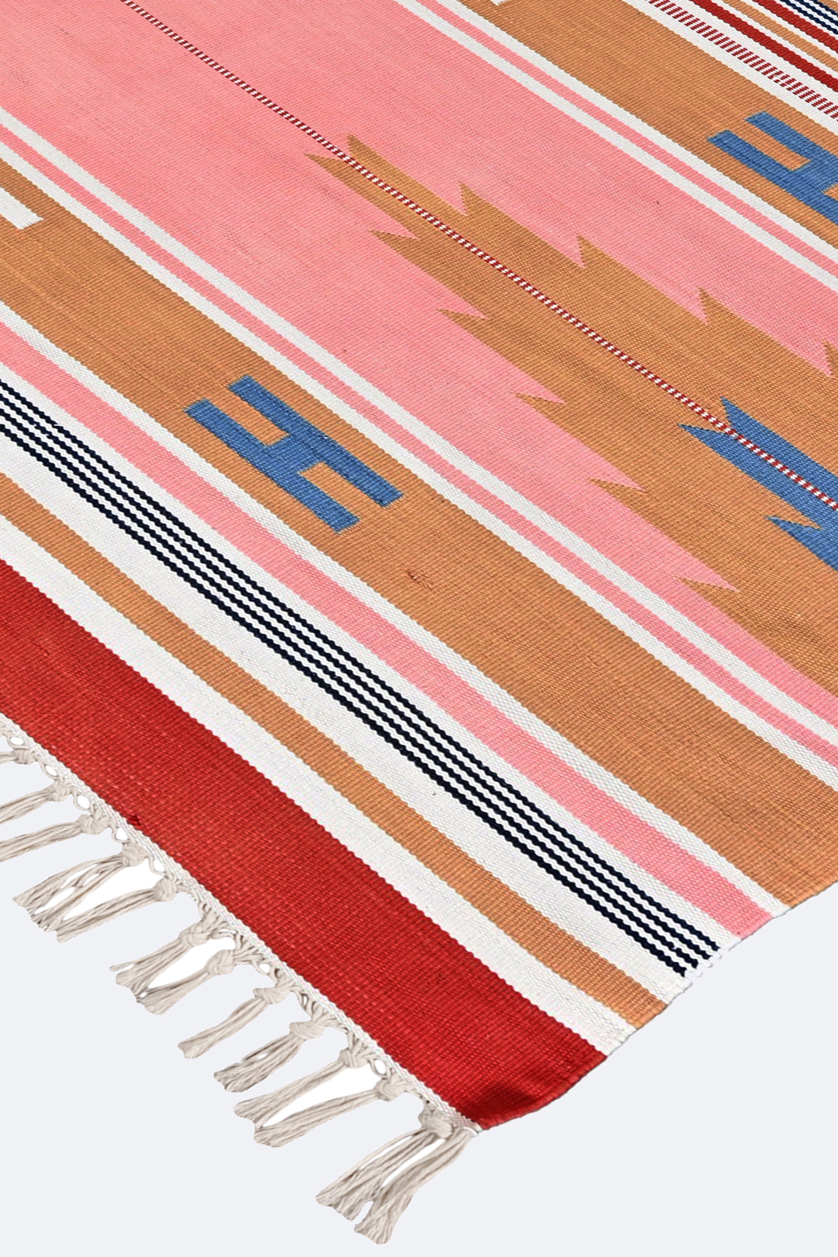 Sunset Aura Cotton Handwoven Muslim Prayer Rug