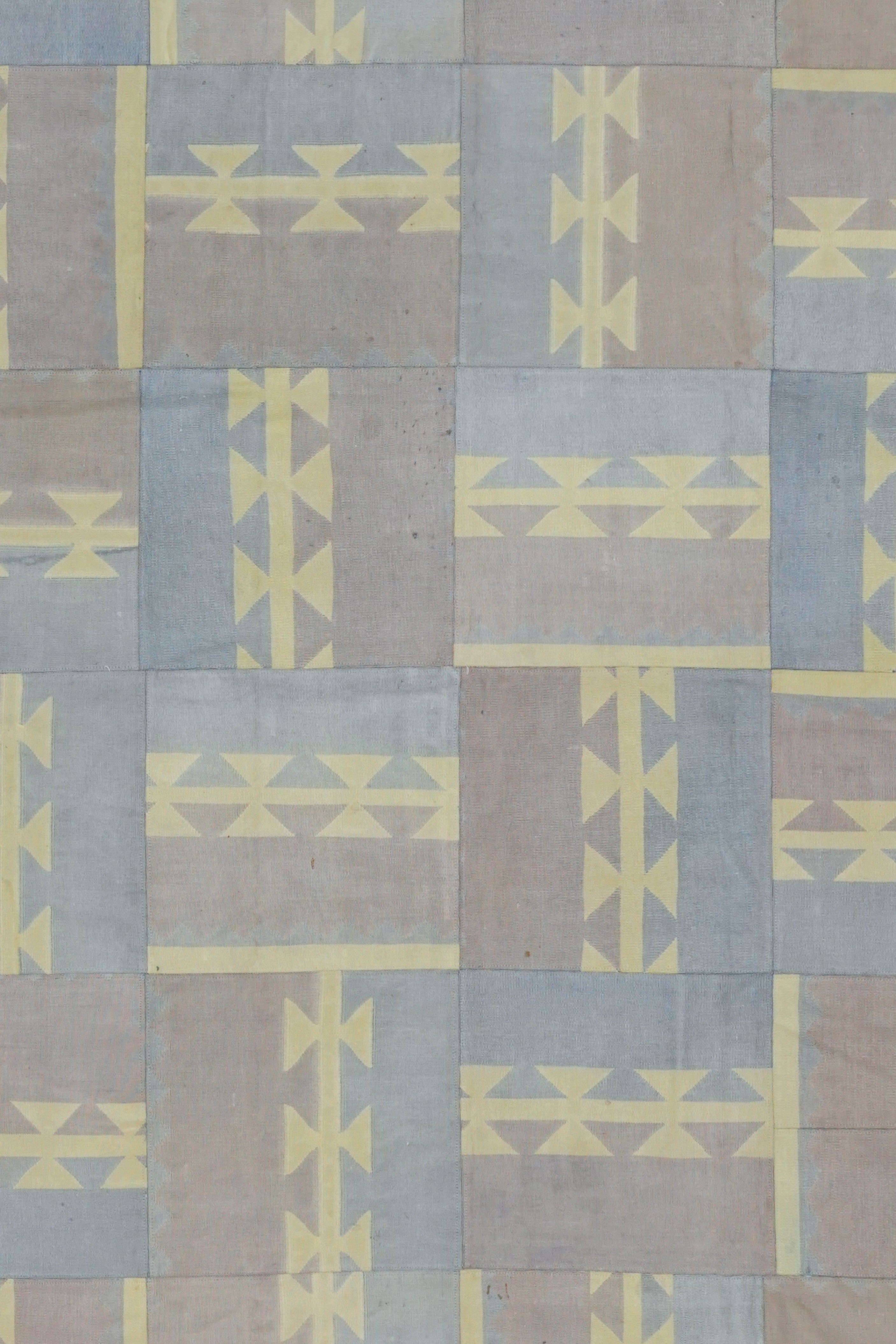 Soft Beam Geometric Patchwork Rug