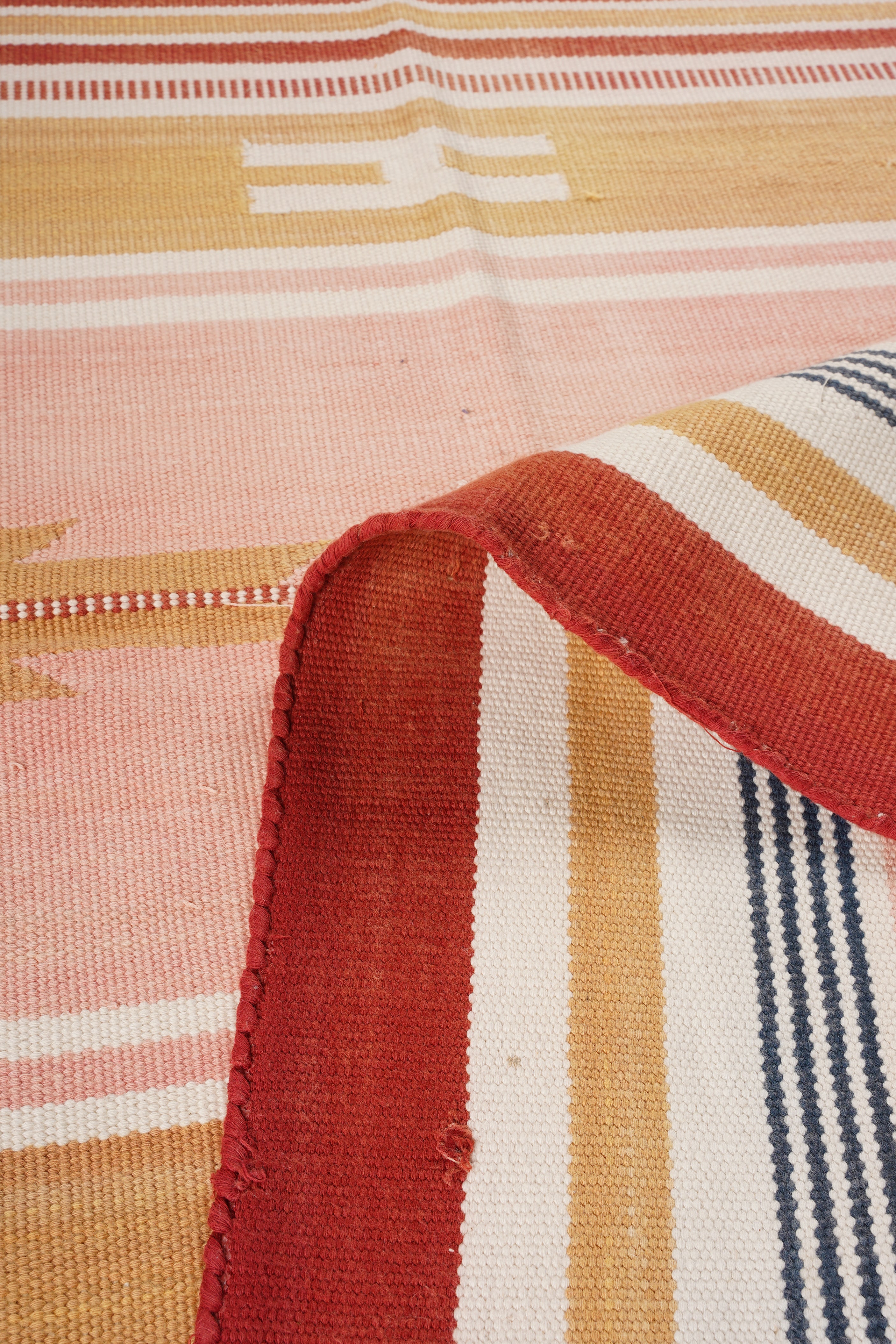 Golden Horizon Cotton Handwoven Muslim Prayer Rug