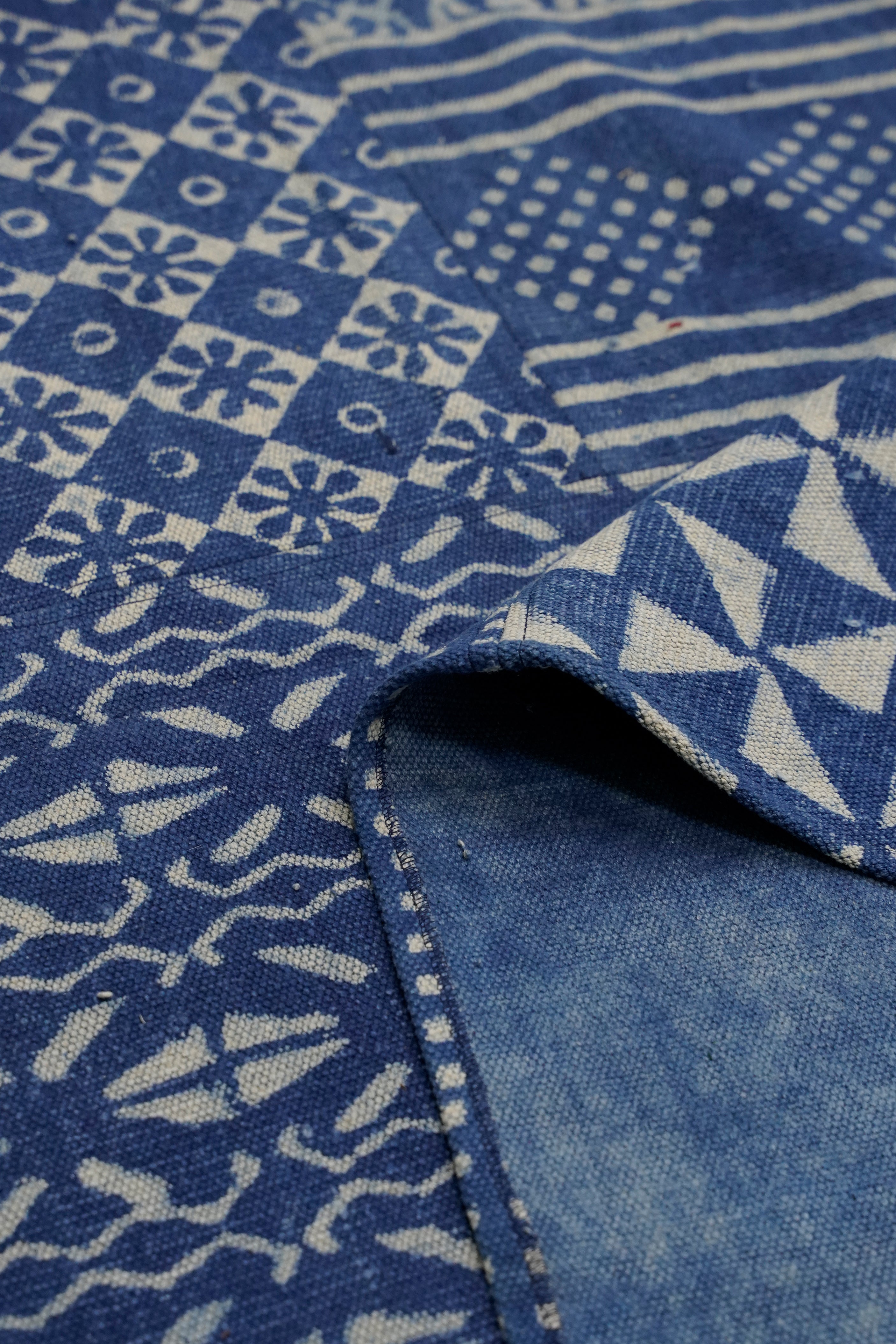 Textural Cotton Patchwork Rug