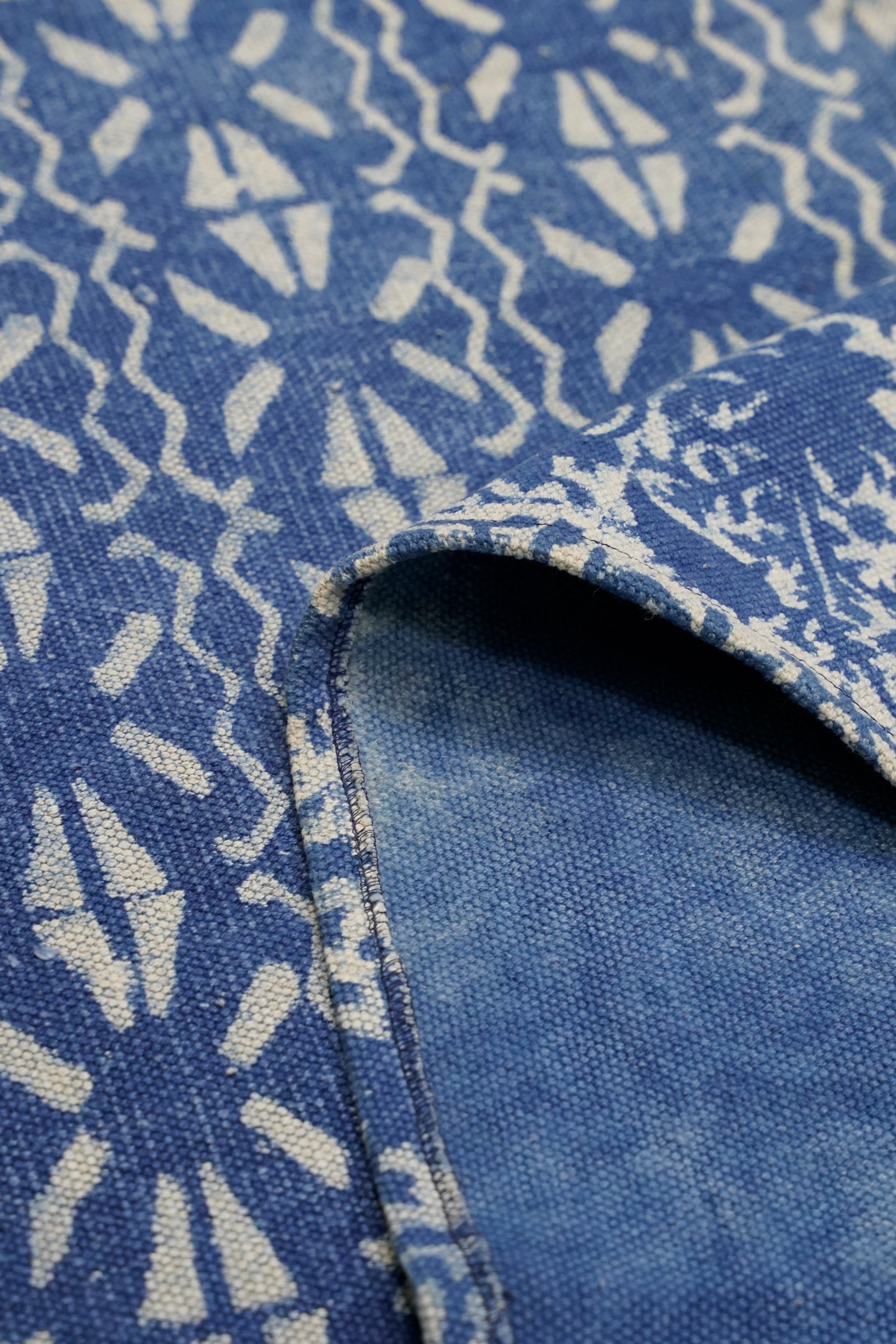 Indigo Patchwork Panel Rug