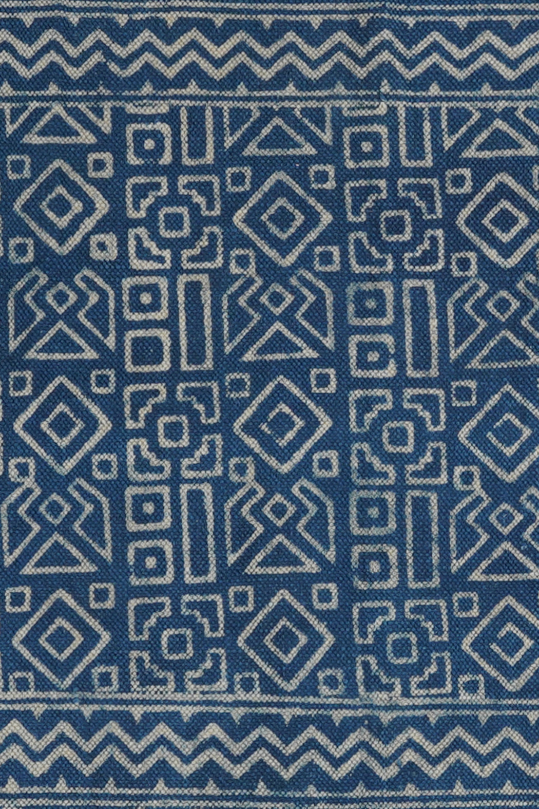 Indigo Heritage Geometric Printed Rug